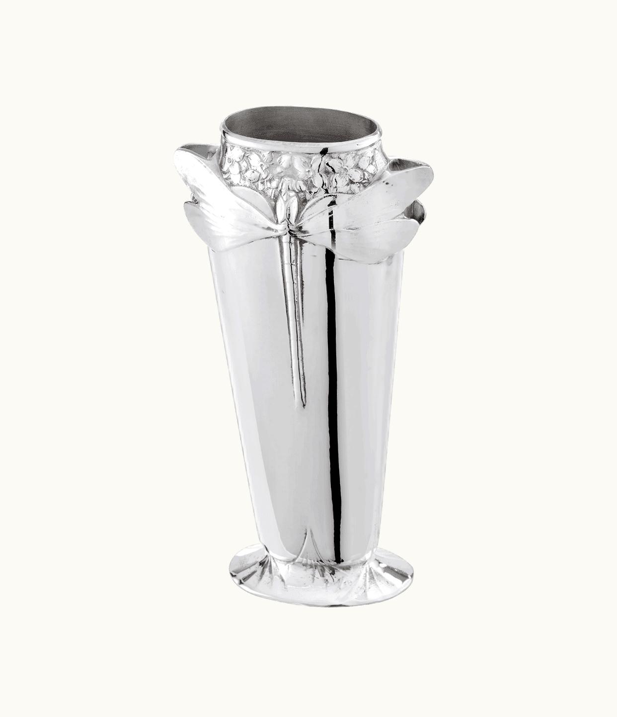 Christofle Christofle Silver-Plated Dragonfly Libellule Vase Gallia