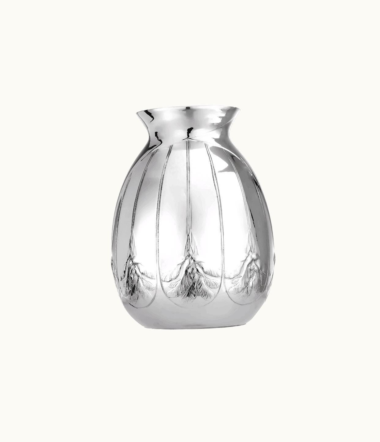 Christofle Christofle Silver-plated Sycomore Round Vase Gallia