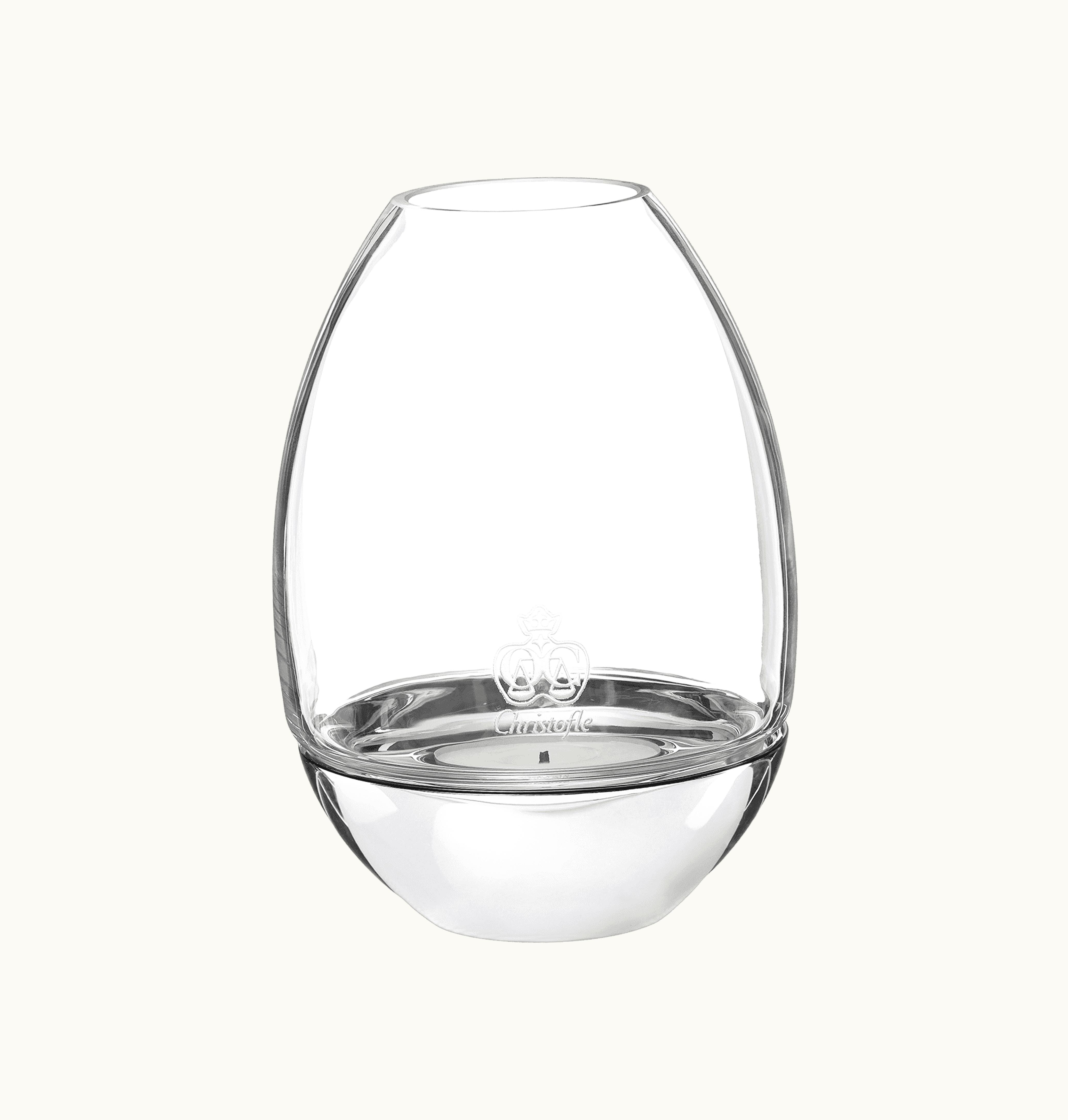 Christofle Christofle Clear Hurricane In Glass And Stainless Steel Mood