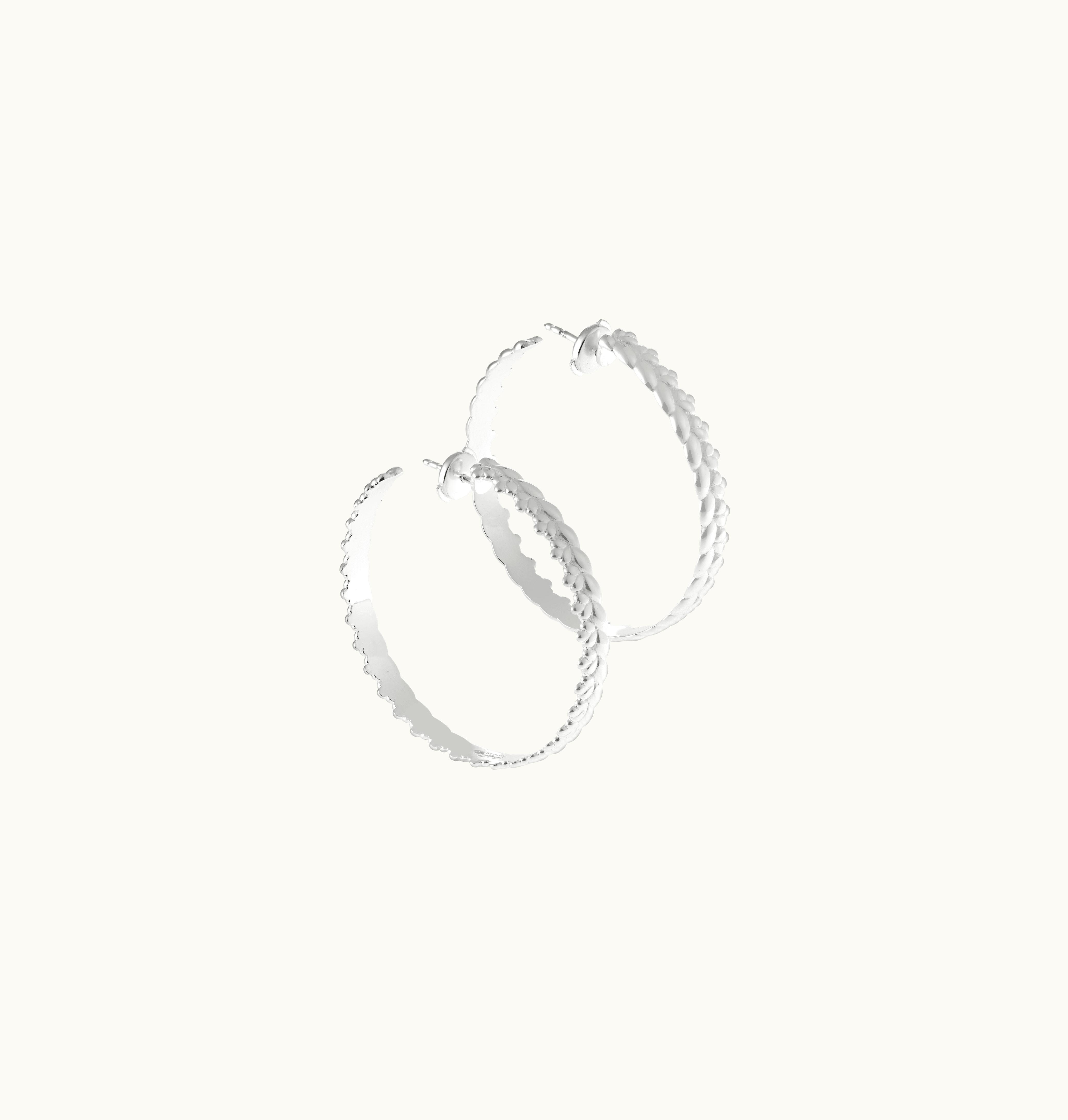 Christofle Christofle Sterling Silver Hoop Earrings Babylone