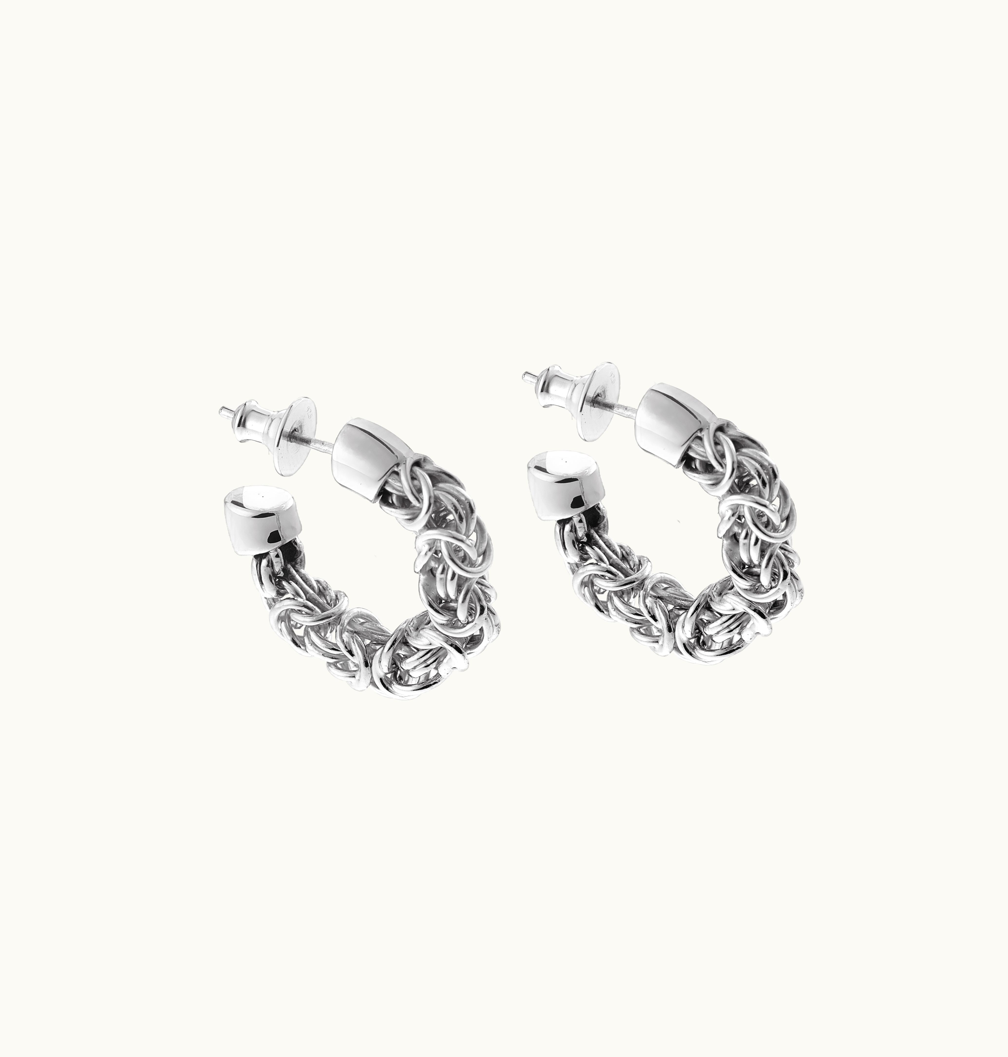 Christofle Christofle Sterling Silver Hoop Earrings Pompon