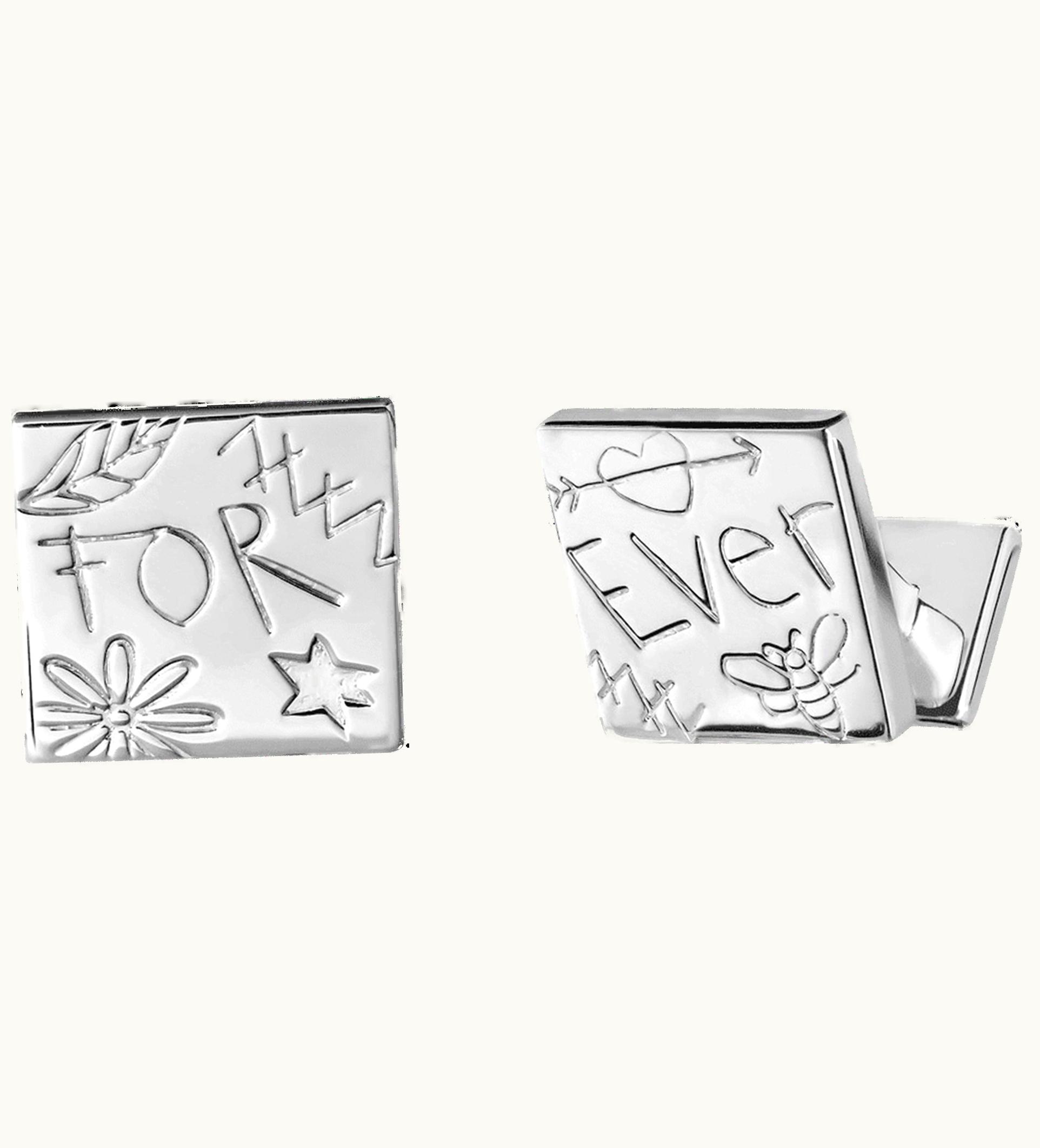 Christofle Christofle Sterling Silver Cufflinks Graffiti