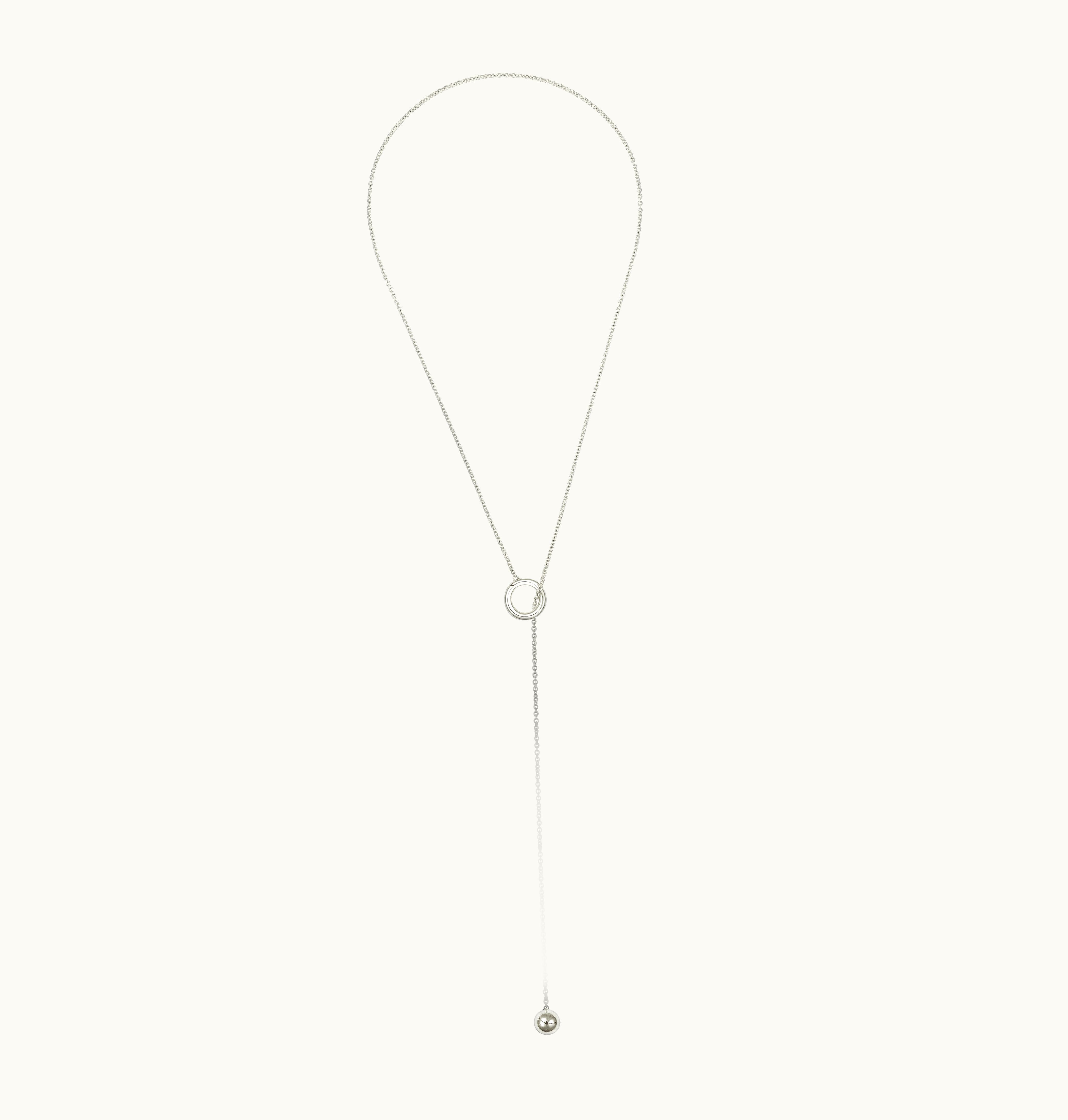 Christofle Sterling Silver Lariat Necklace Idole De Christofle