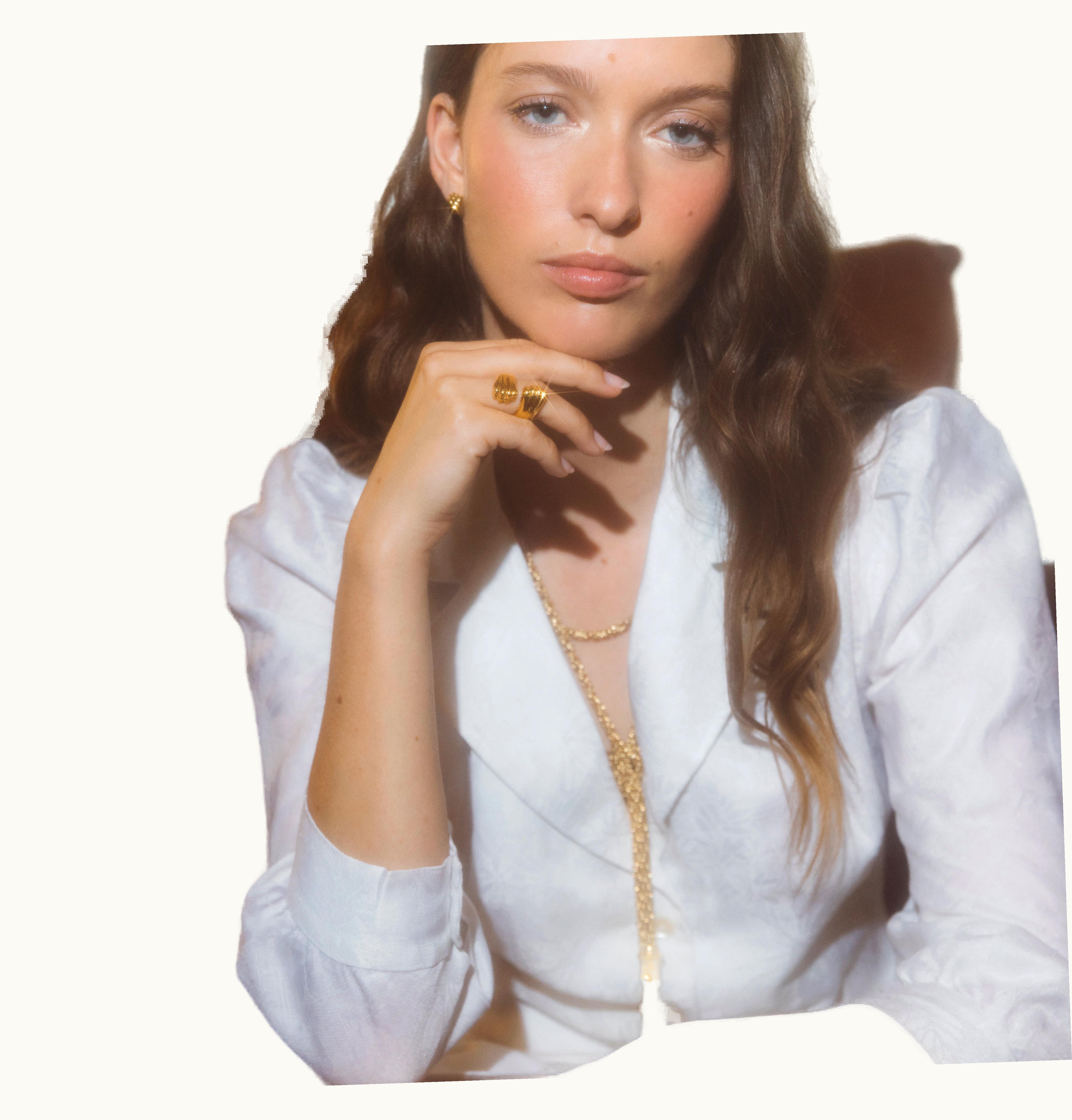 Christofle Christofle Sterling-Silver Gilded Pompon Jewelry Set Pompon