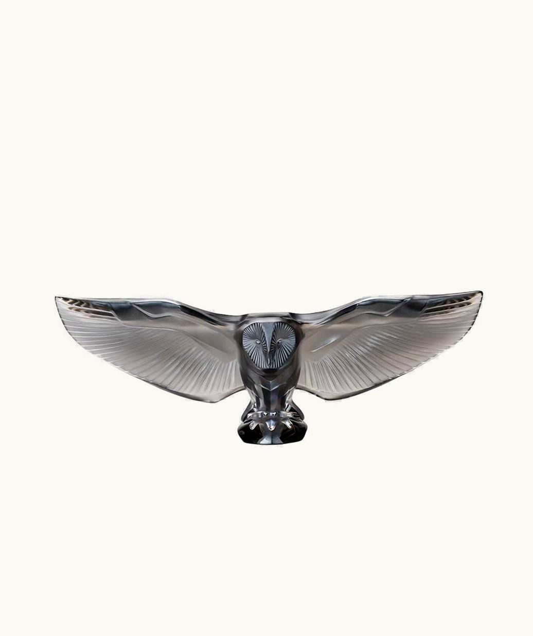 Lalique Lalique Barn Owl Sculpture - Bronze Crystal