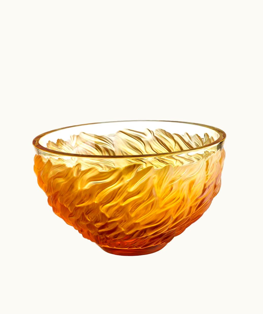 Lalique Lalique Fourrure Bowl - Amber Crystal