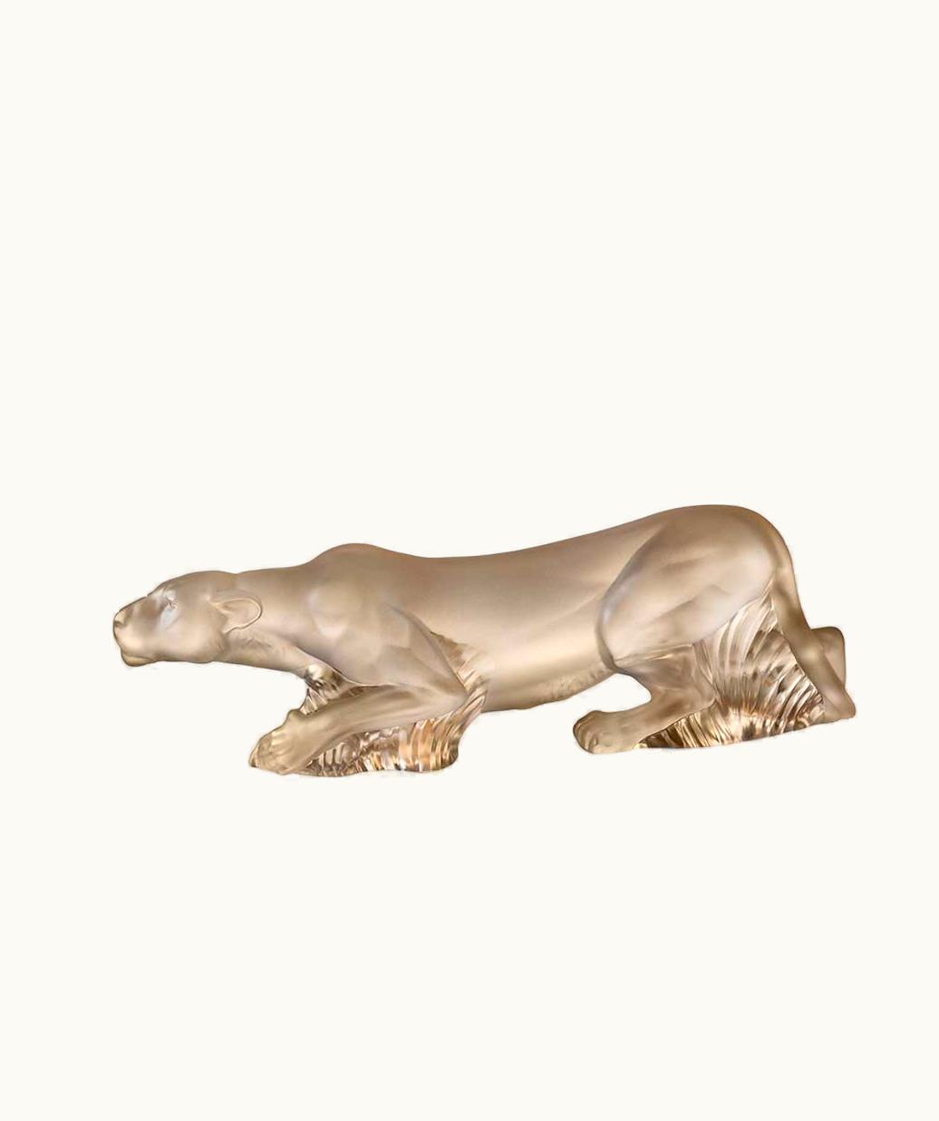 Lalique Lalique Timbavati Lioness Sculpture - Clear Crystal, Gold Stamped