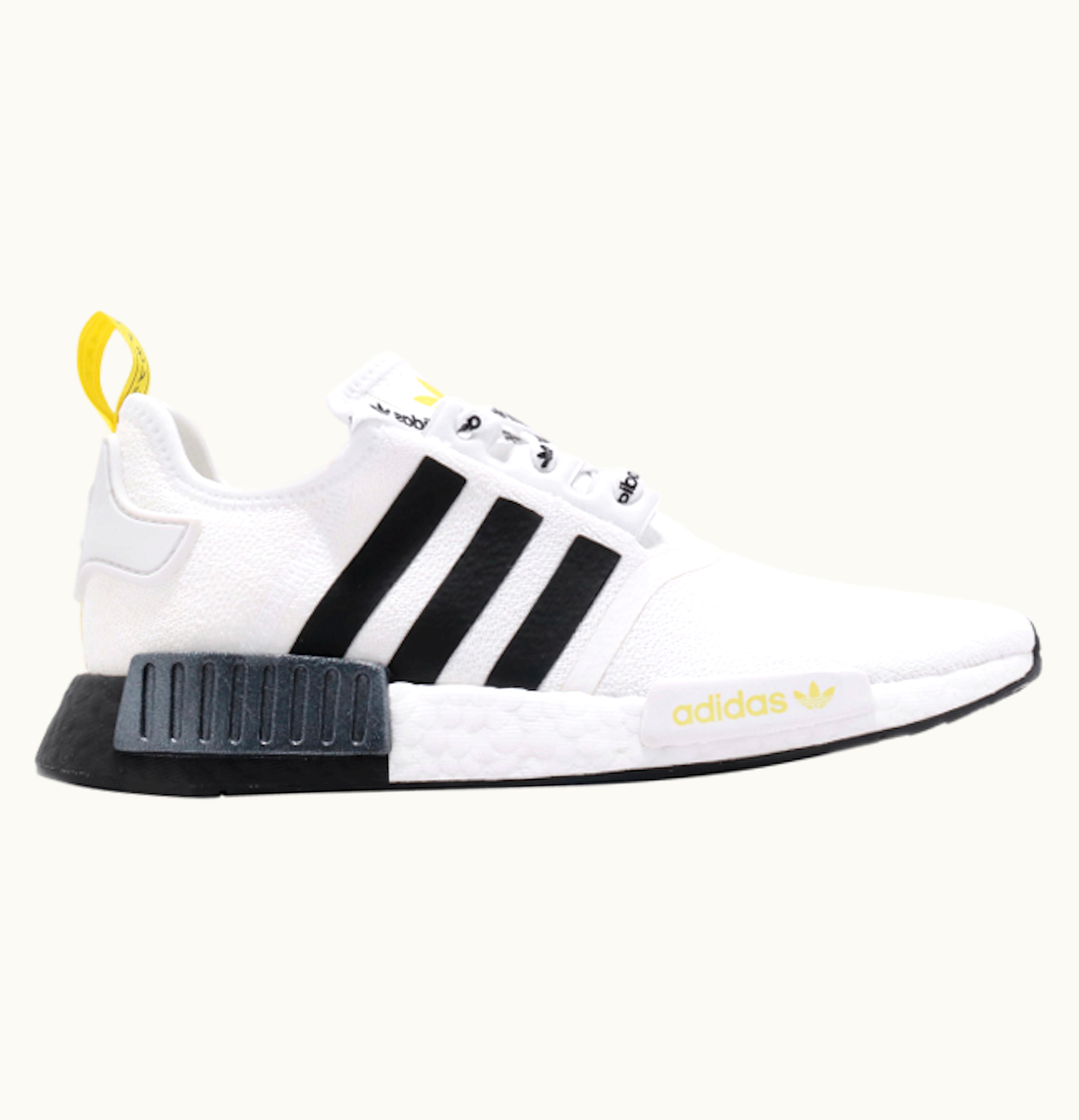 Adidas adidas NMD R1 STLT Primeknit White Black Bright Yellow