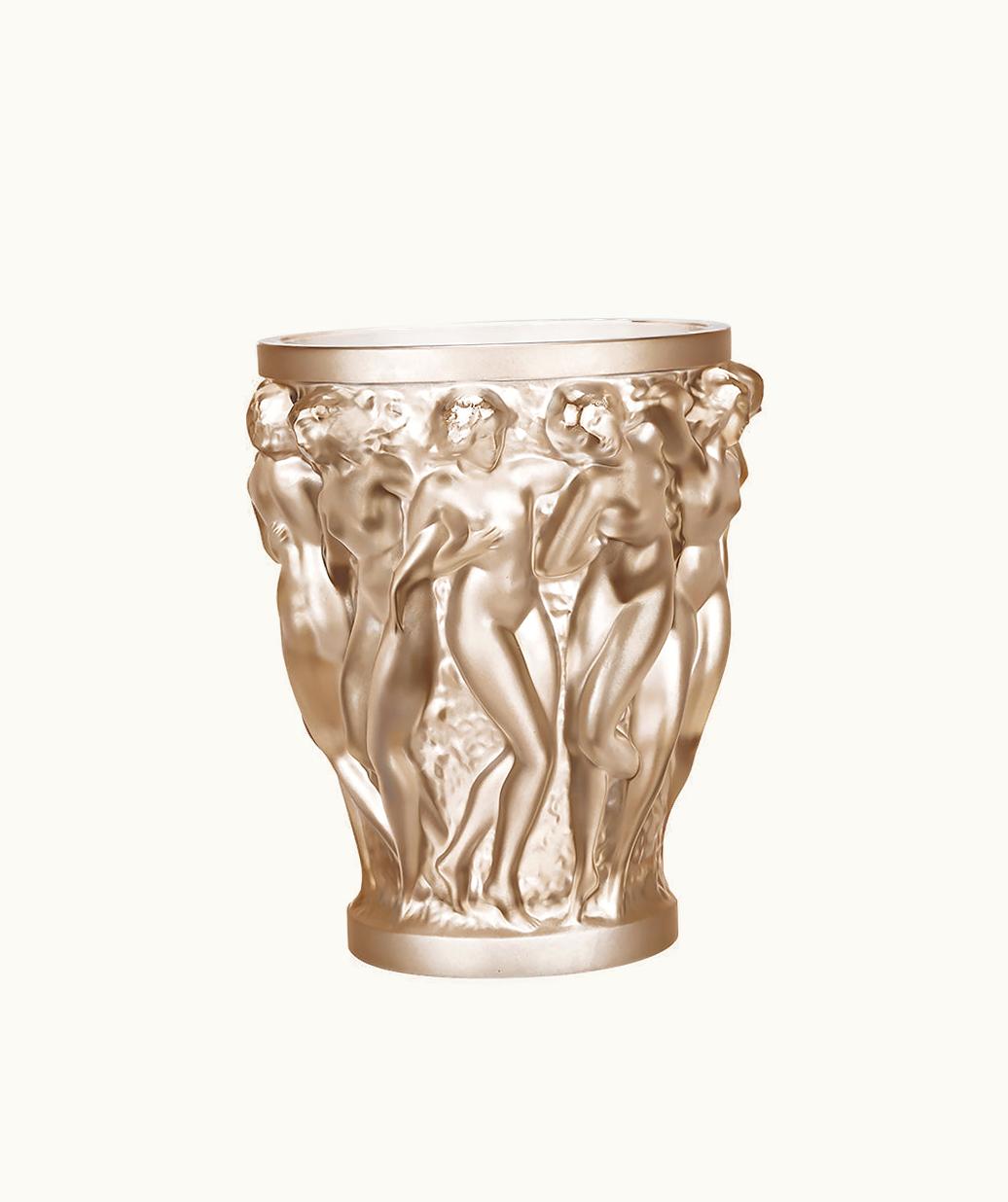 Lalique Lalique Bacchantes Vase - Gold Luster Crystal