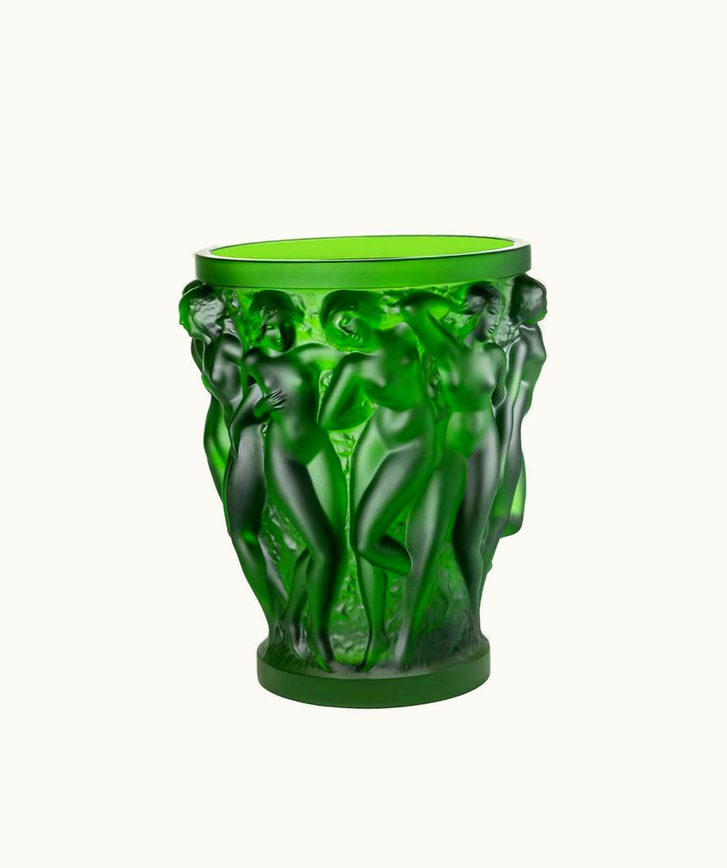 Lalique Lalique Bacchantes Vase - Green Amazon Crystal