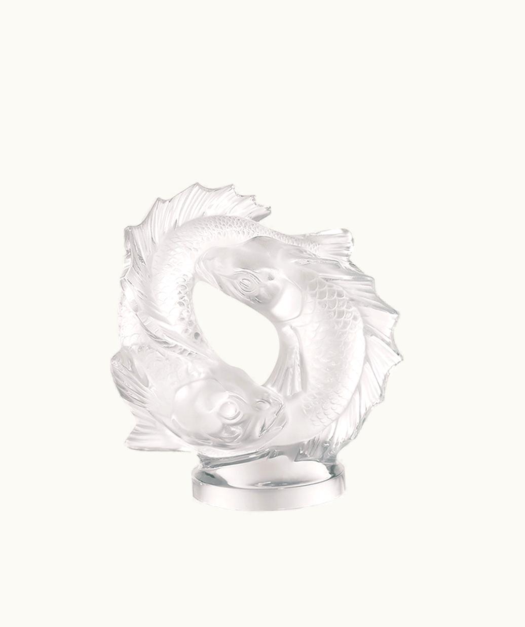Lalique Lalique Double Fish Sculpture - Clear Crystal