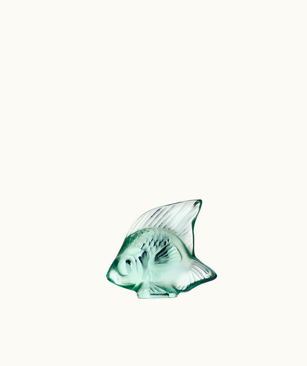 Lalique Lalique Fish Sculpture - Mint Green Crystal