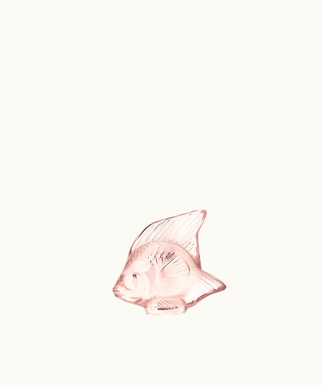 Lalique Lalique Fish Sculpture - Pink Crystal