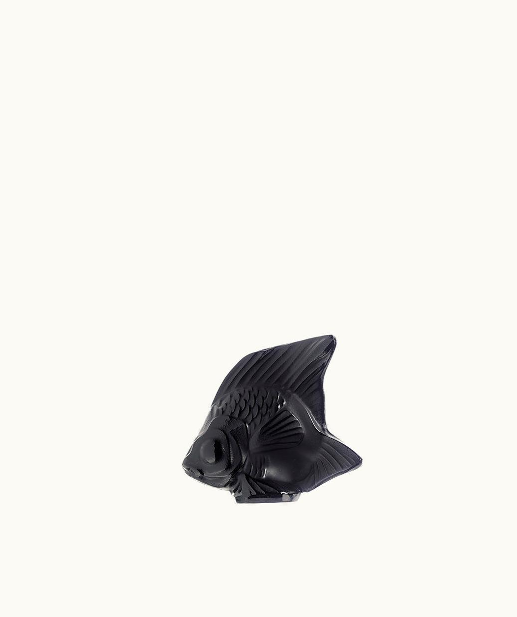 Lalique Lalique Fish Sculpture - Black Crystal