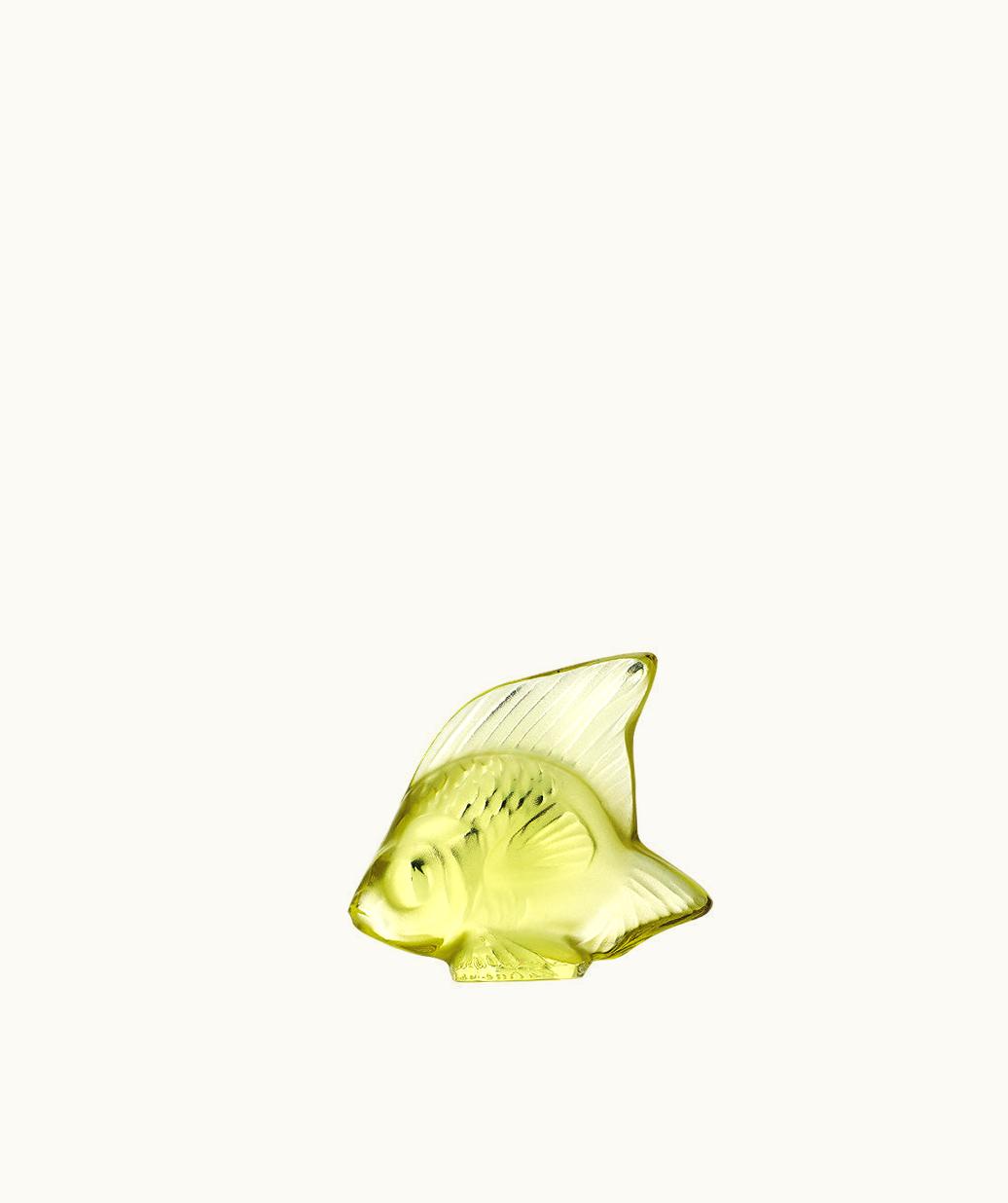 Lalique Lalique Fish Sculpture - Yellow Sun Crystal