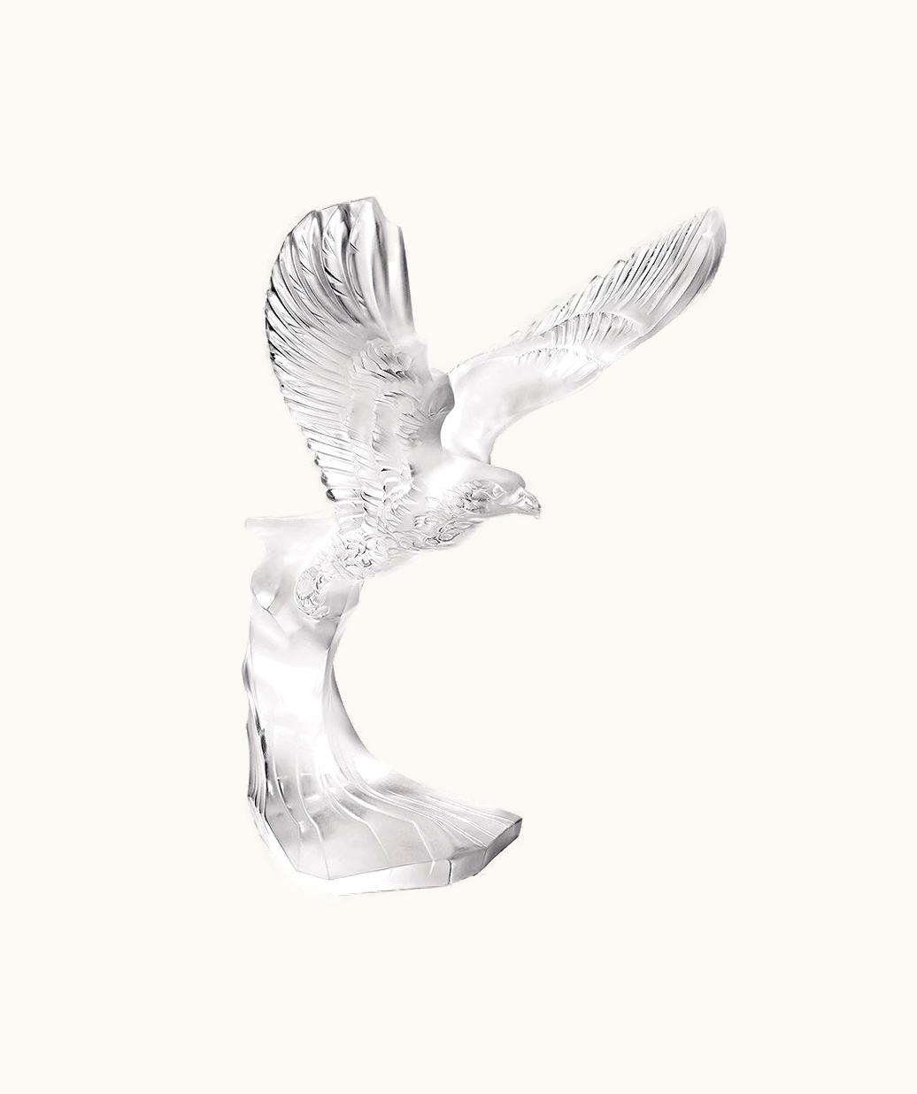 Lalique Lalique Golden Eagle Sculpture - Clear Crystal
