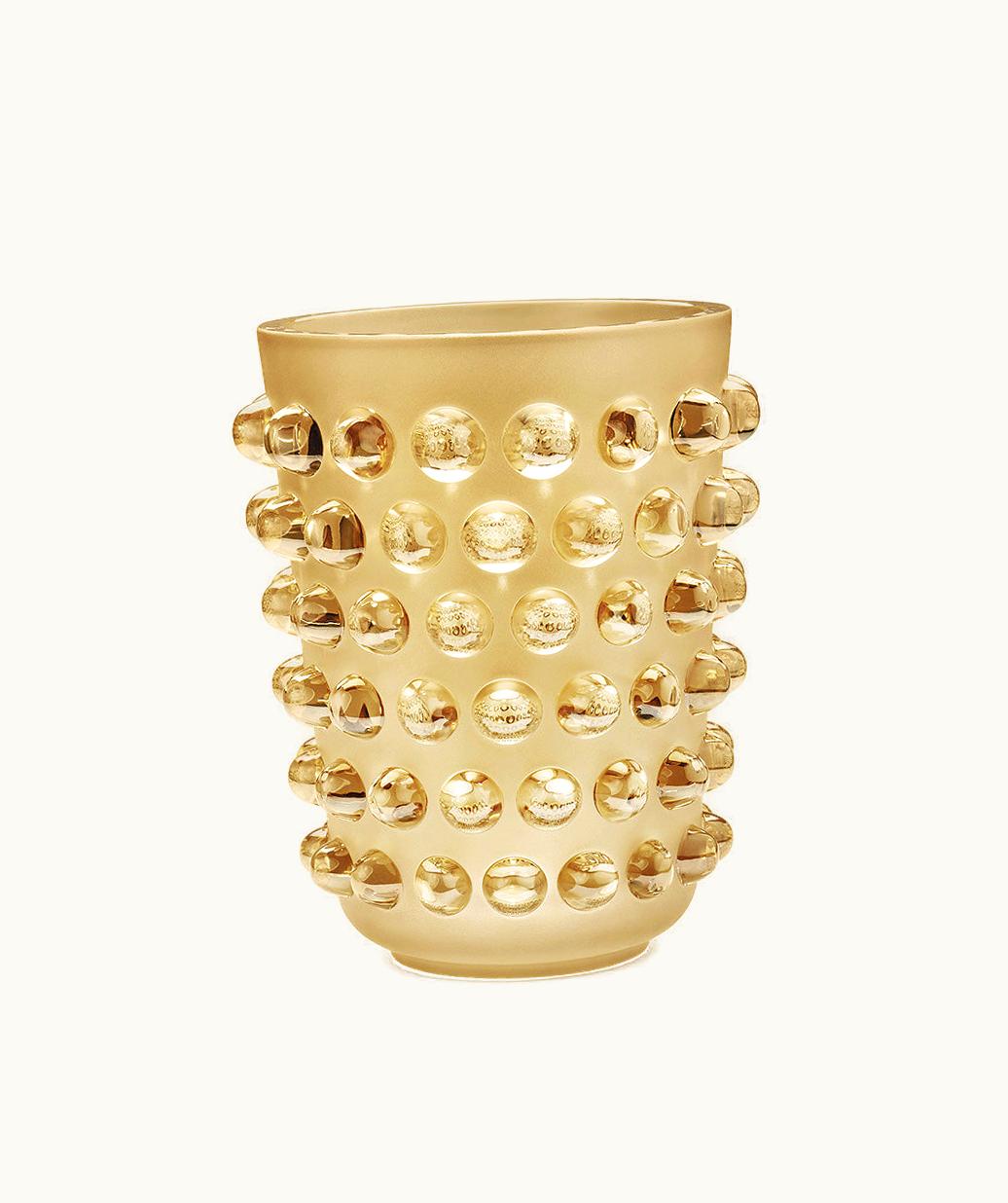 Lalique Lalique Mossi XXL Vase - Gold Luster Crystal