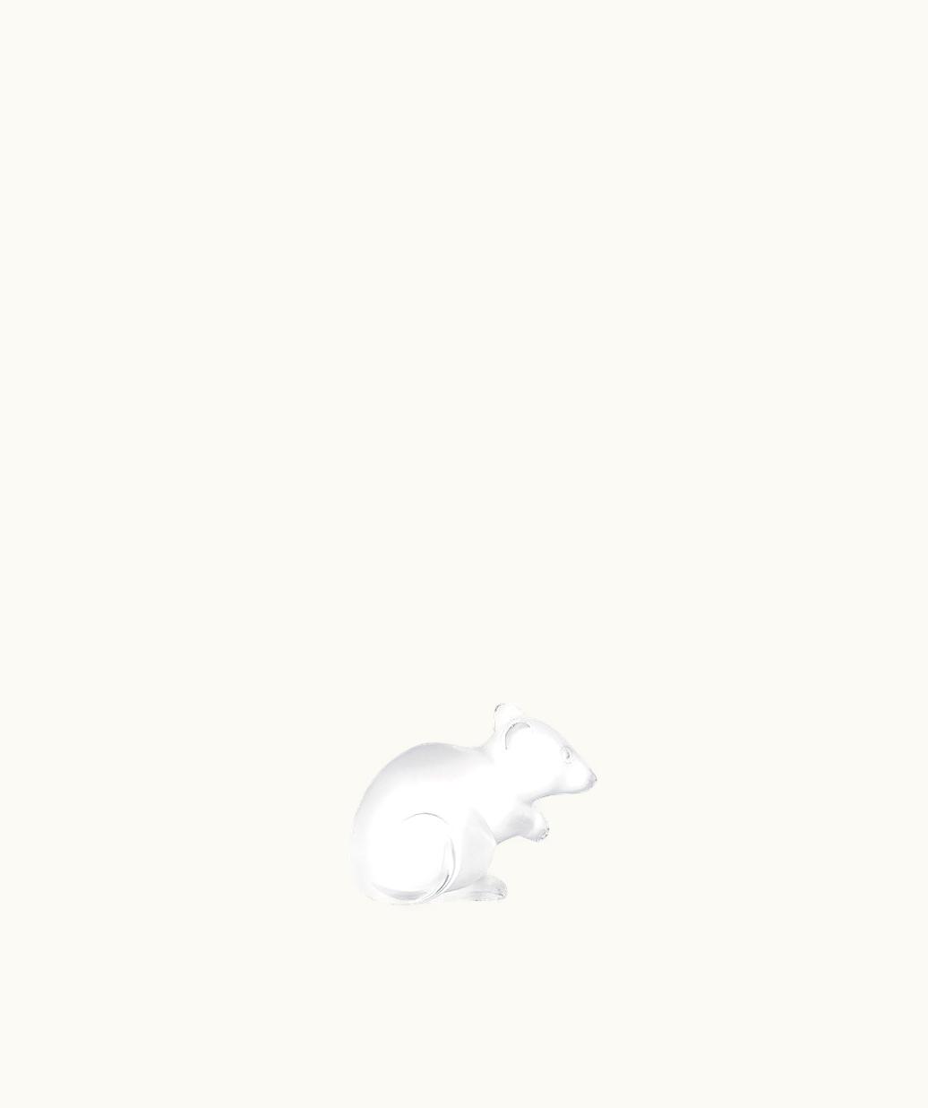 Lalique Lalique Mouse Sculpture - Clear Crystal