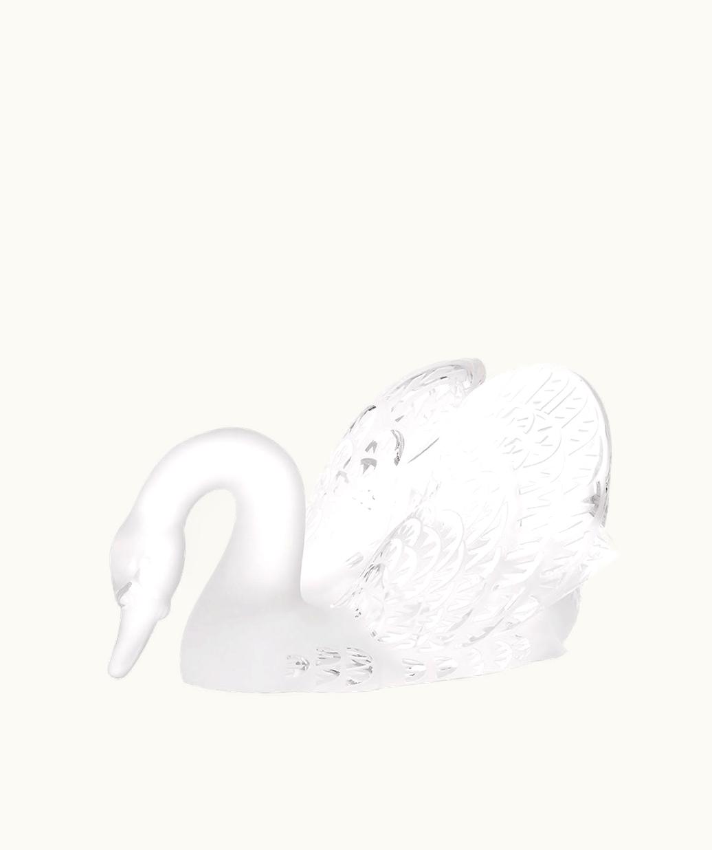 Lalique Lalique Swan Head Down Sculpture - Clear Crystal