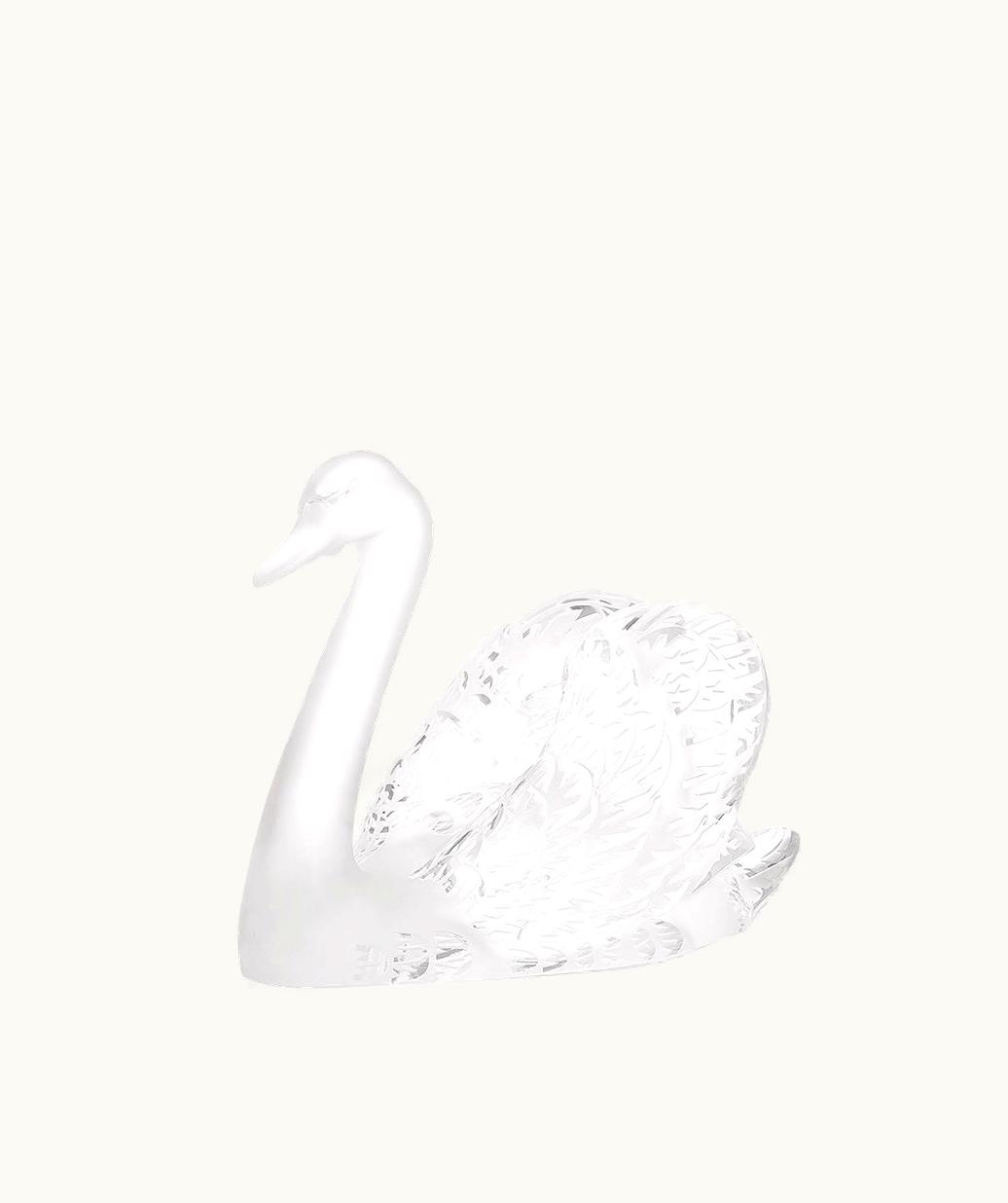 Lalique Lalique Swan Head Up Sculpture - Clear Crystal