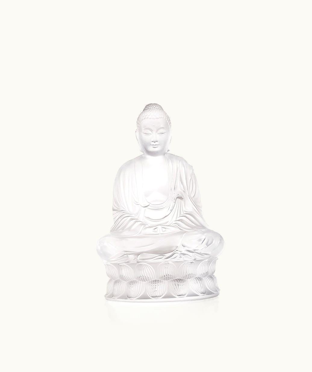 Lalique Lalique Tall Buddha Sculpture - Clear Crystal