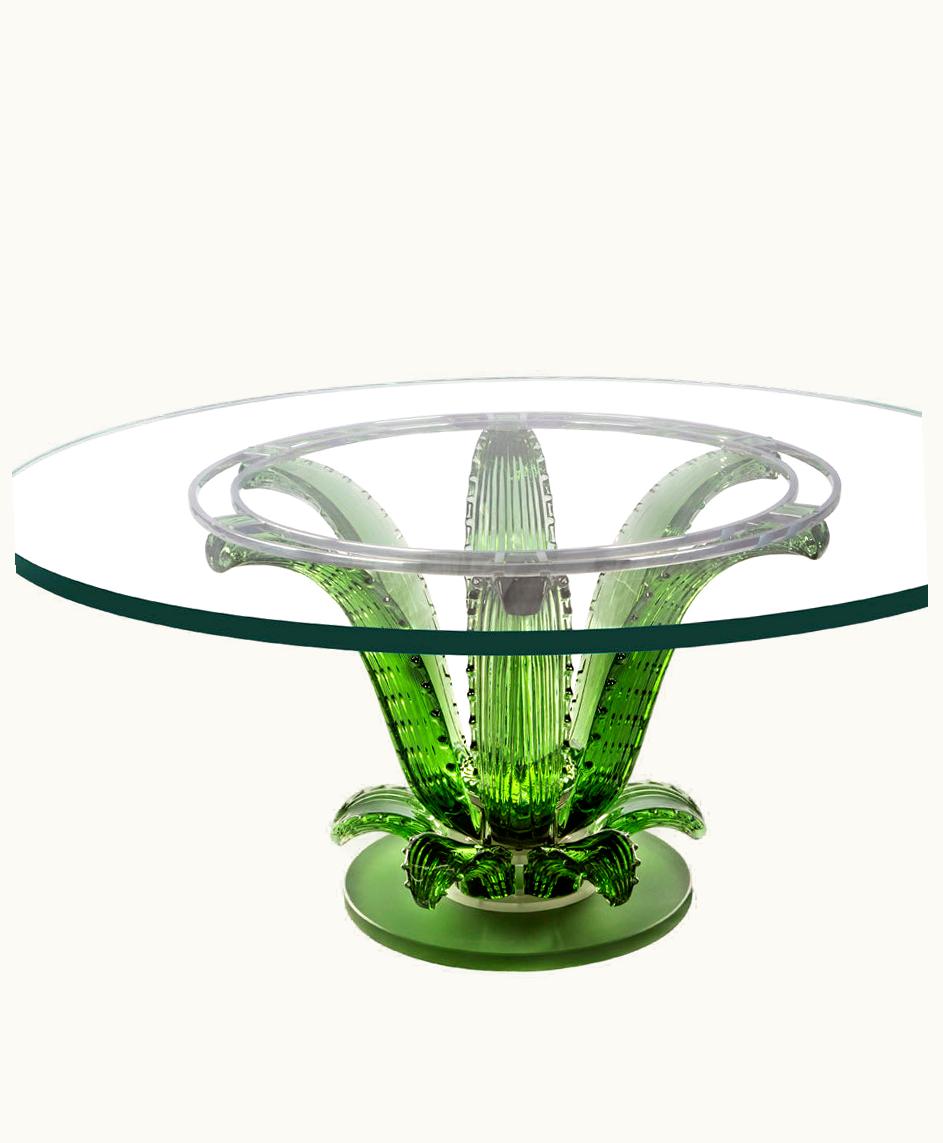 Lalique Lalique Cactus Coffee Table - Green Crystal