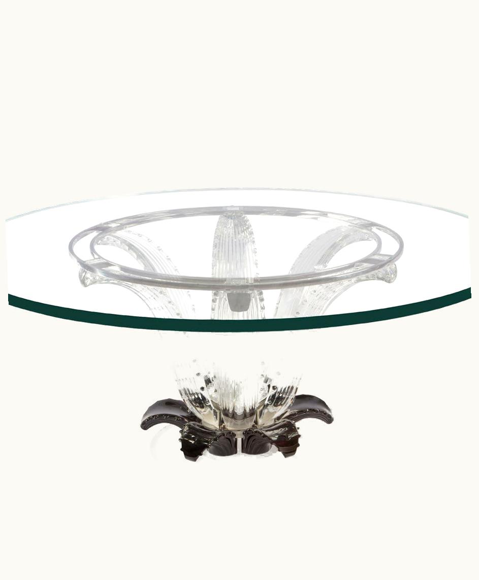 Lalique Lalique Cactus Coffee Table - Clear And Black Crystal