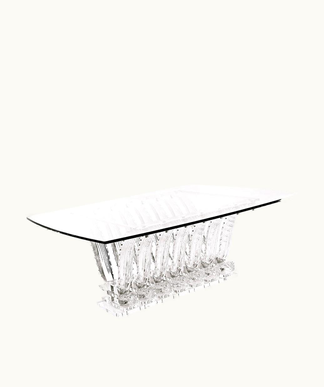 Lalique Lalique Cactus Rectangular Table - Clear Crystal