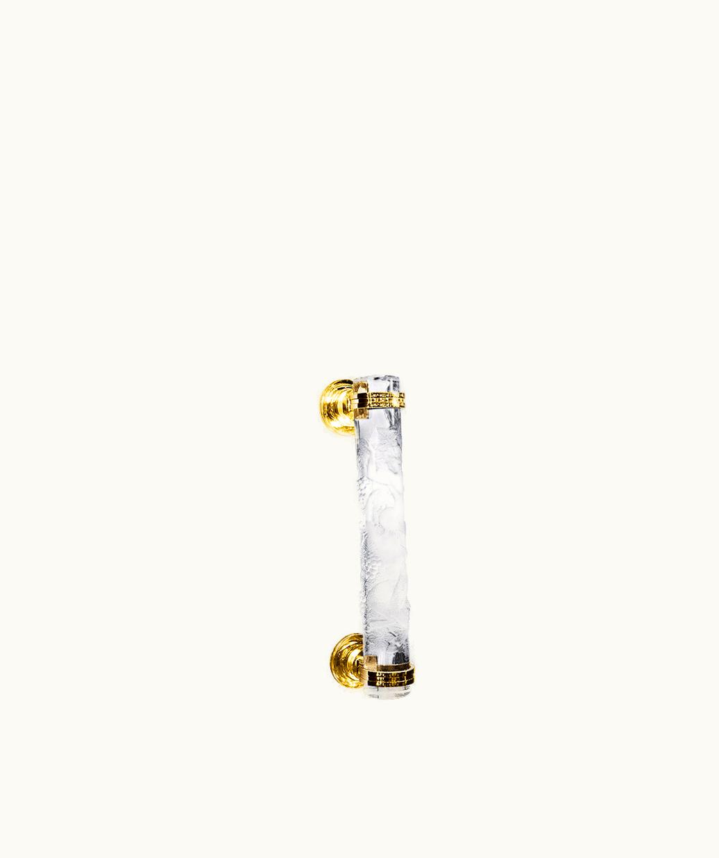 Lalique Lalique Faunes Door Handle - Clear Crystal, Chrome Finish Or Gilded Finish