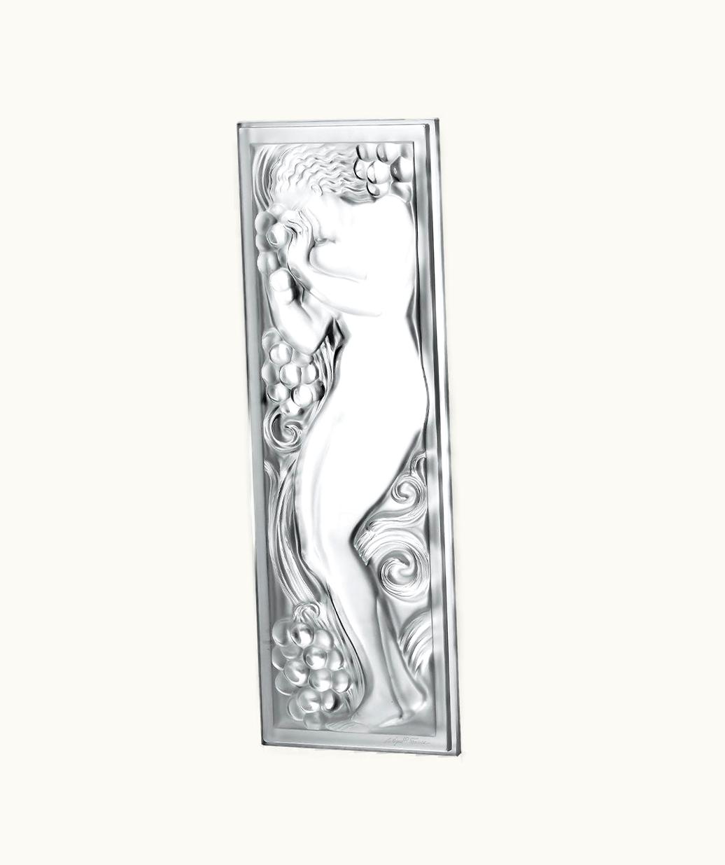 Lalique Lalique Figurine Et Raisins Decorative Panel - Clear Crystal, Non Mirrored
