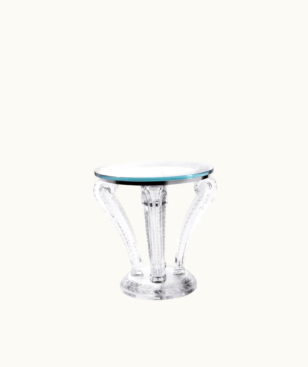 Lalique Lalique Marsan Pedestal Table - Clear Crystal