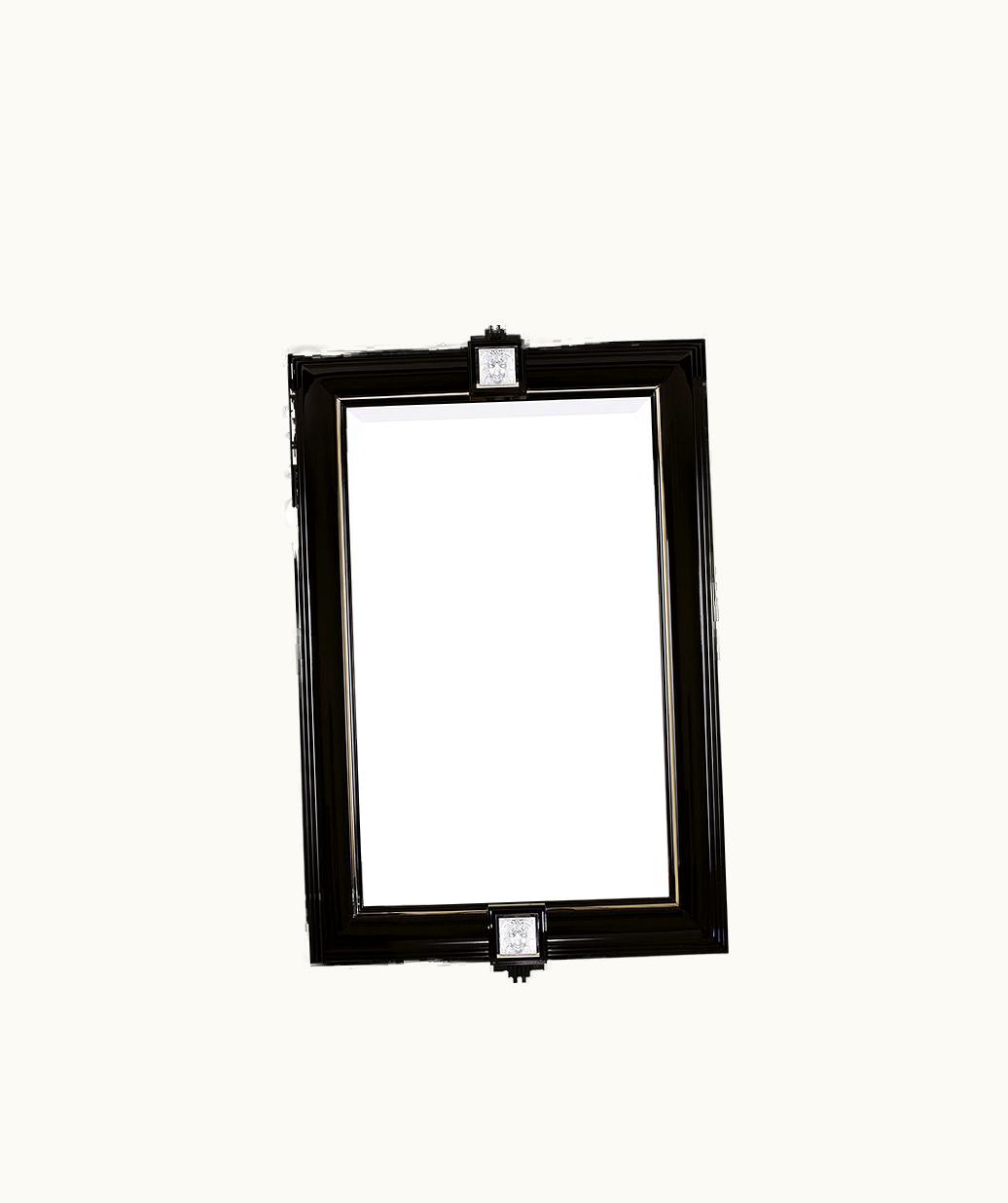 Lalique Lalique Masque De Femme Mirror - Clear Crystal And Black Lacquered