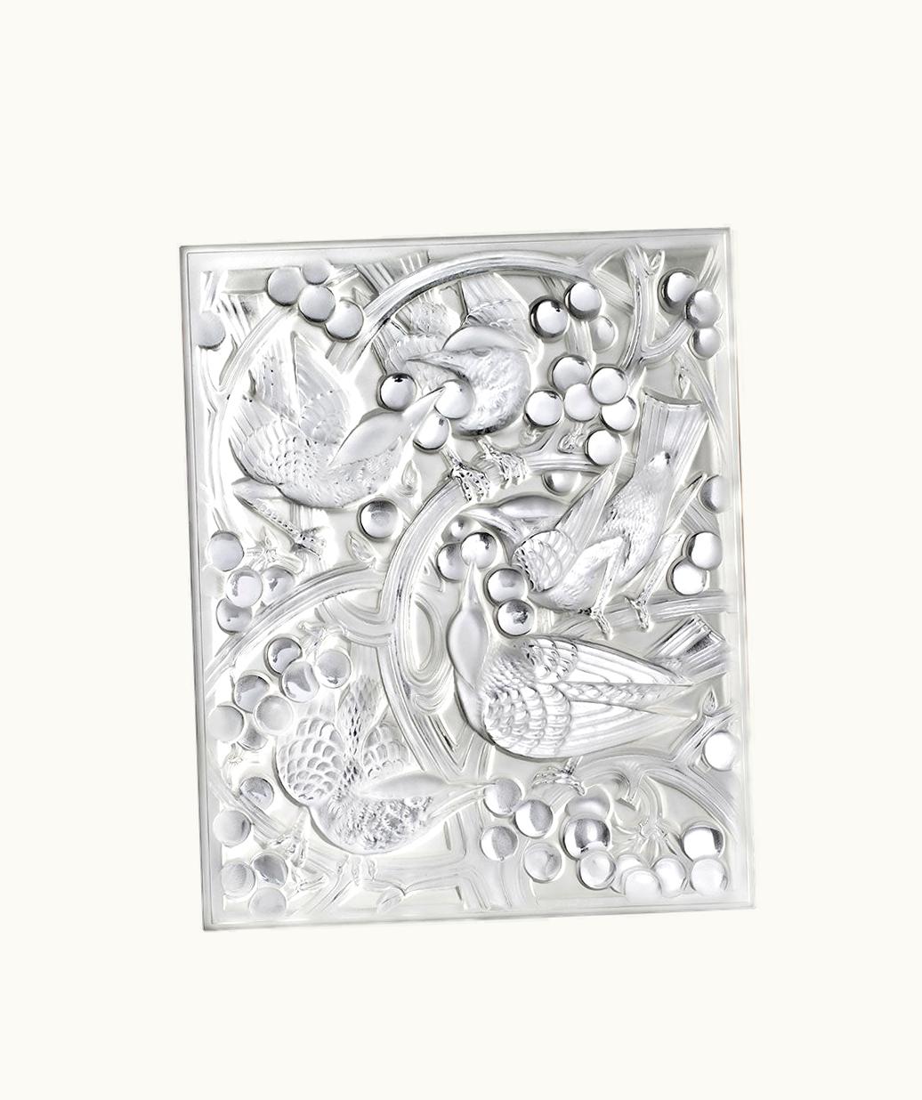 Lalique Lalique Merles Et Raisins Head Up Decorative Panel - Clear Crystal, Chrome, Mirrored 10372500