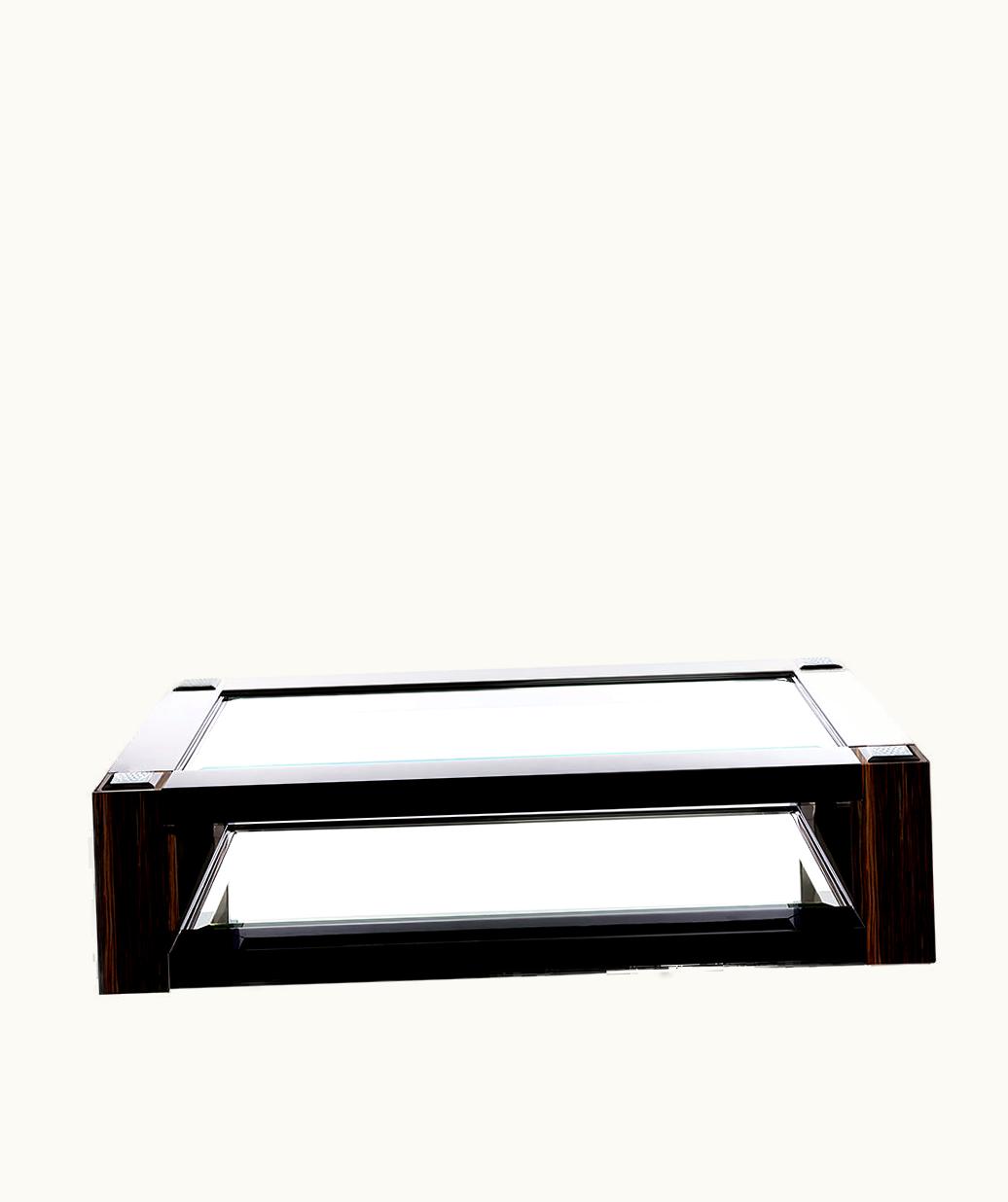 Lalique Lalique Raisins Coffee Table - Clear Crystal, Black Lacquered And Natural Ebony