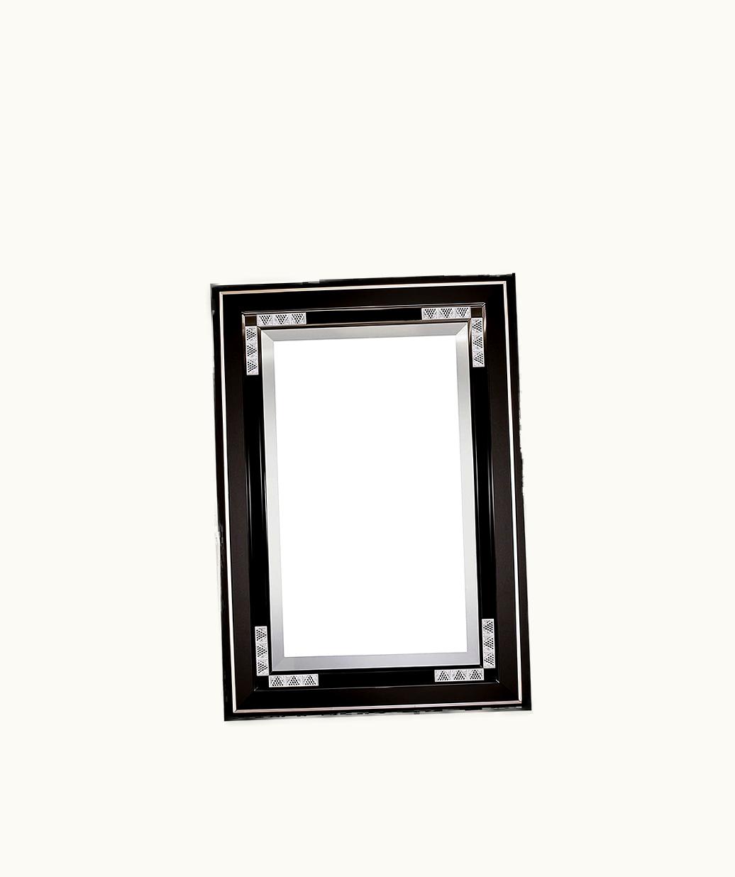 Lalique Lalique Raisins Mirror - Clear Crystal And Black Lacquered
