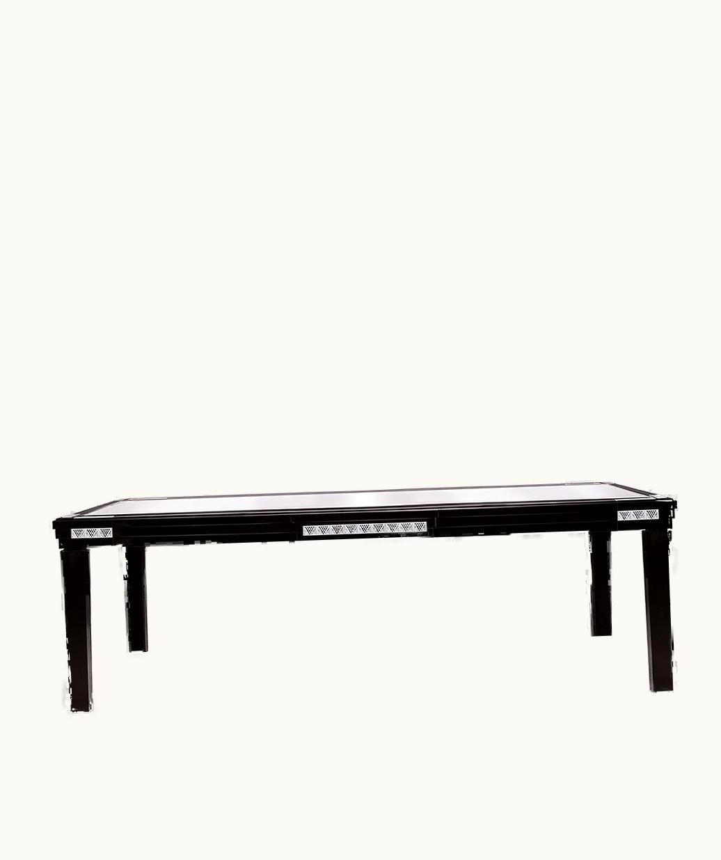 Lalique Lalique Raisins Rectangular Table - Clear Crystal And Black Lacquered, Large Size