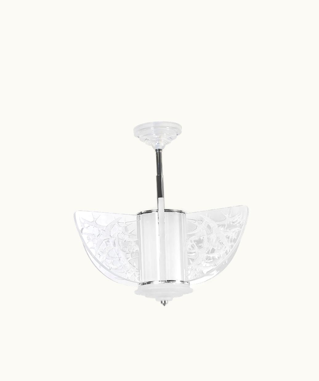 Lalique Lalique Hirondelles Chandelier - Clear Crystal, Chrome Finish 10649400