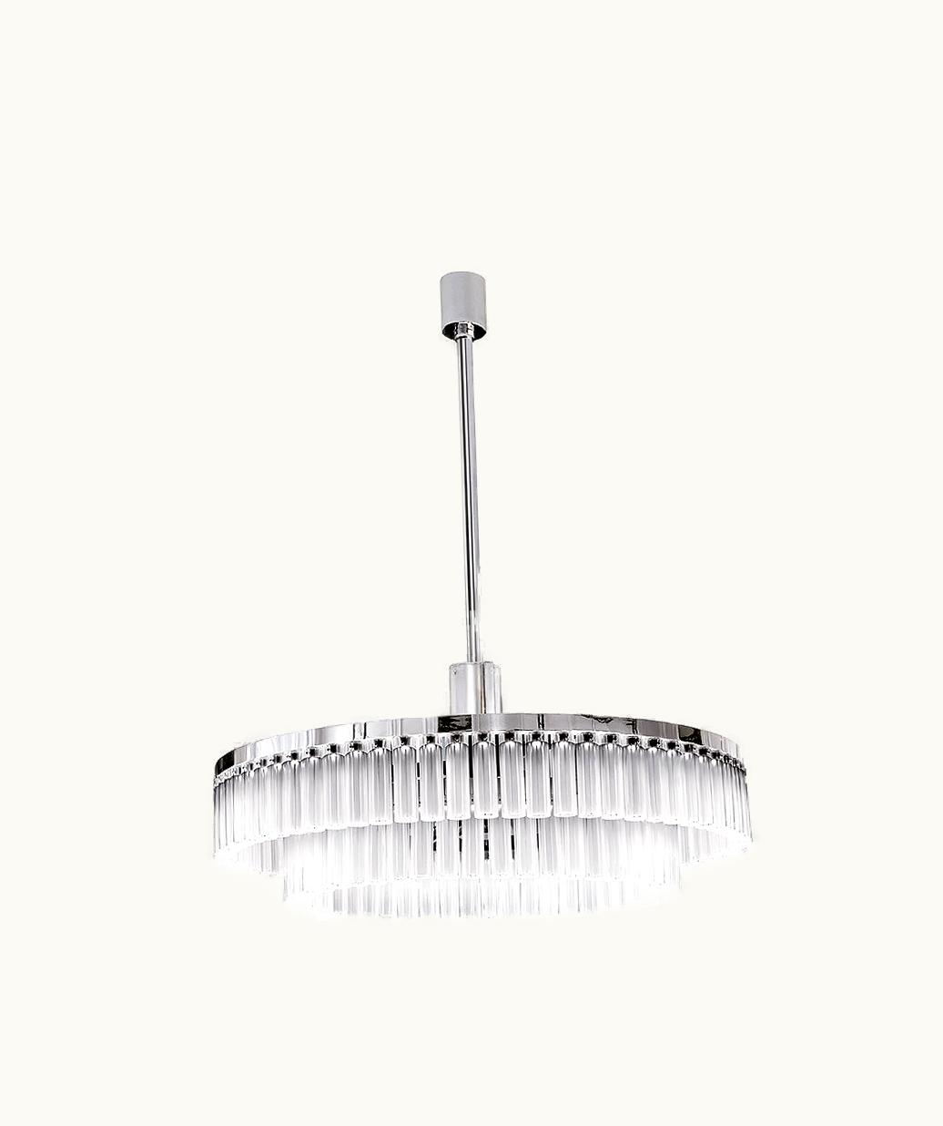 Lalique Lalique Orgue Chandelier - Clear Crystal, Chrome Finish 10153200