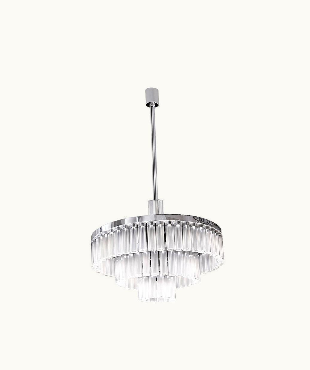 Lalique Lalique Orgue Chandelier - Clear Crystal, Chrome Finish 10153300