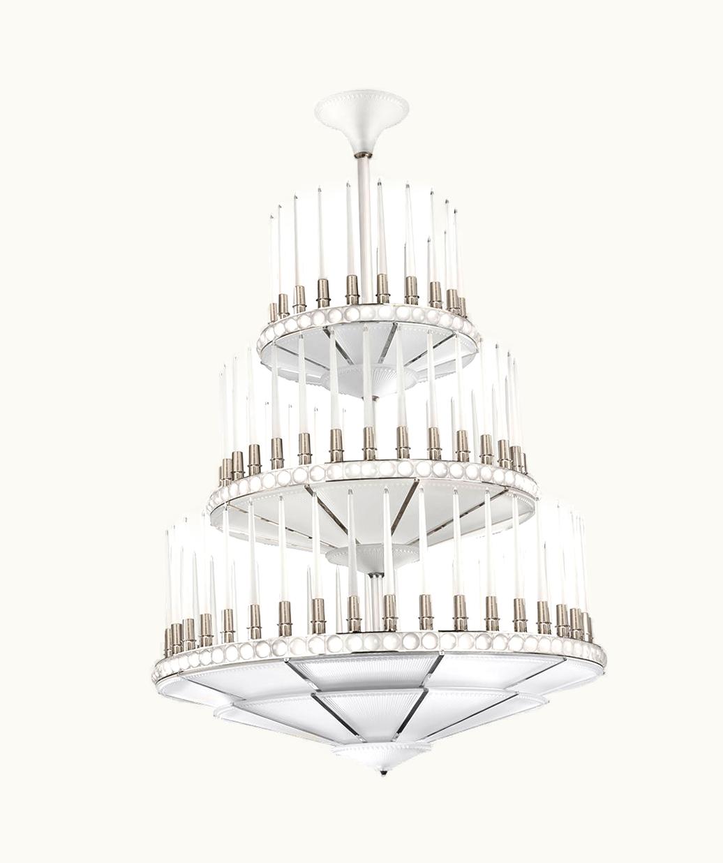 Lalique Lalique Perles Chandelier - Clear Crystal, Nickel Finish 10716200