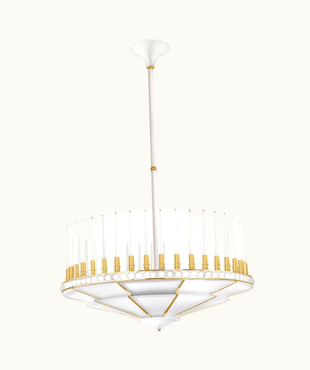 Lalique Lalique Perles Chandelier - Clear Crystal, Satin Gilded Finish 10716000