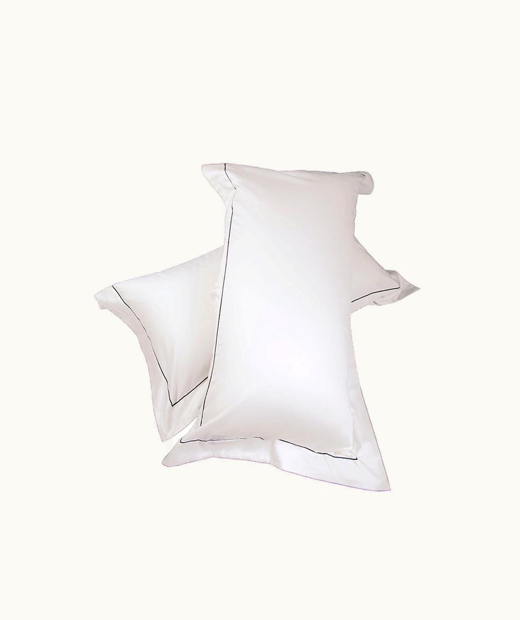 Lalique Lalique 2 Oxford Embroidered Pillow Cases - Ivory Cotton, Embroidery