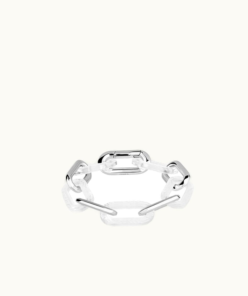Lalique Lalique Empreinte Animale Bracelet 5 Crystals - Clear Crystal, Silver