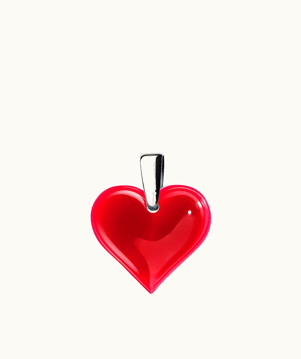 Lalique Lalique Amoureuse Beaucoup Pendant - Red Crystal, Silver