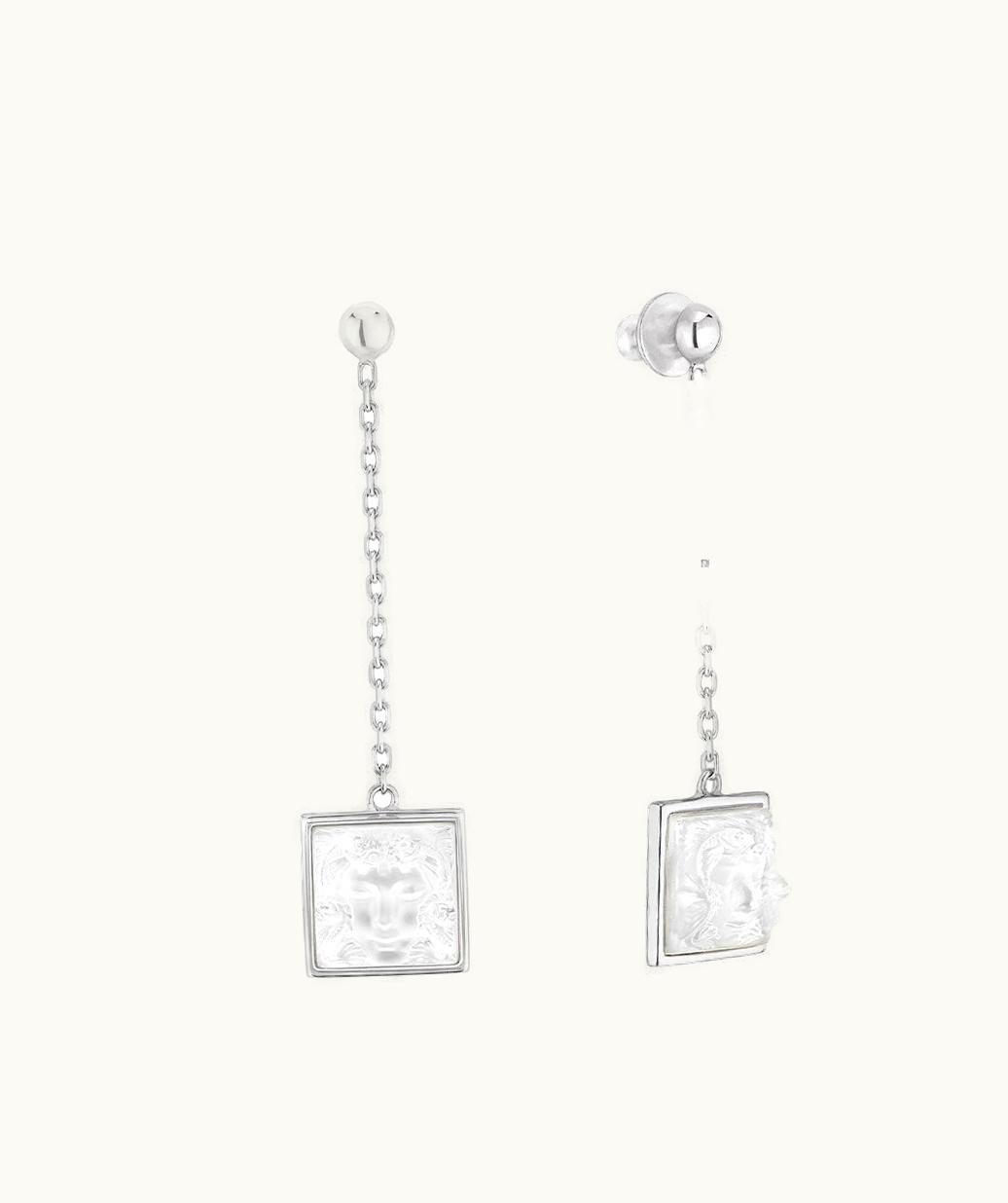 Lalique Lalique Aréthuse Long Earrings - Clear Crystal, Silver 10704000