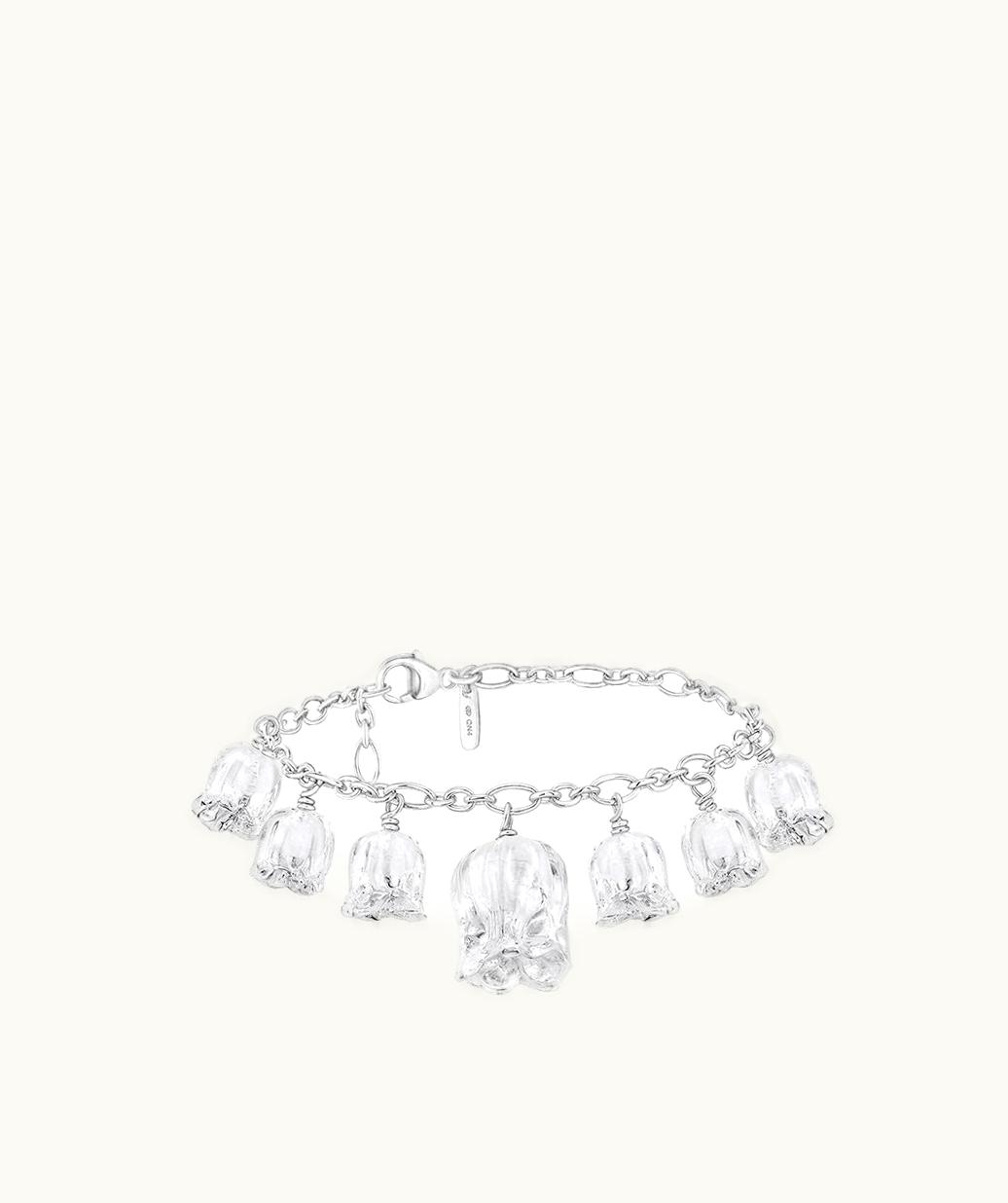 Lalique Lalique Muguet Bracelet - Clear Crystal, Silver