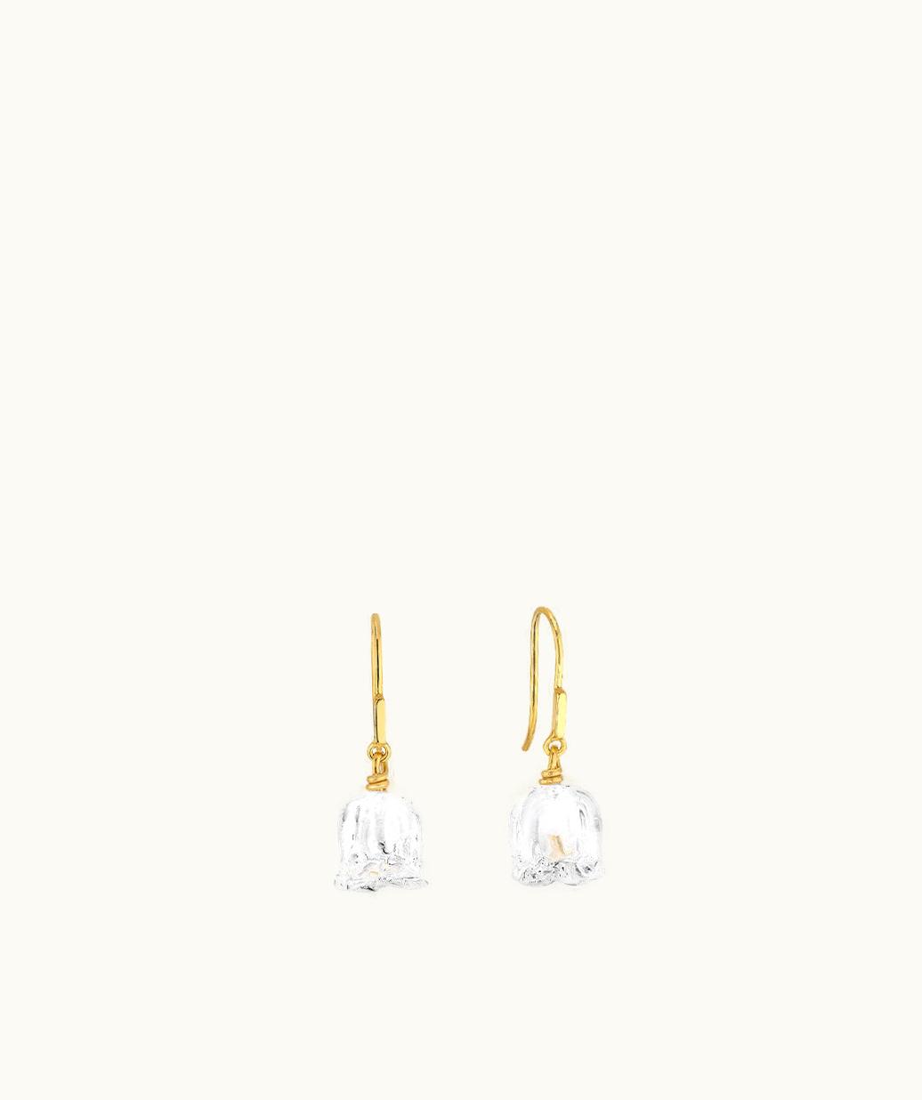 Lalique Lalique Muguet Earrings - Clear Crystal, Vermeil 10704600