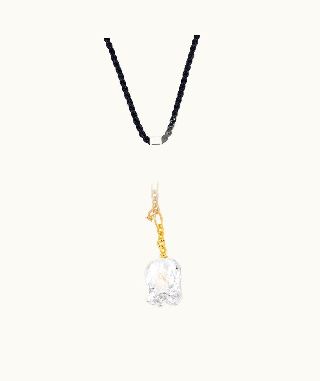 Lalique Lalique Muguet Pendant - 3 Clear Crystal, Vermeil