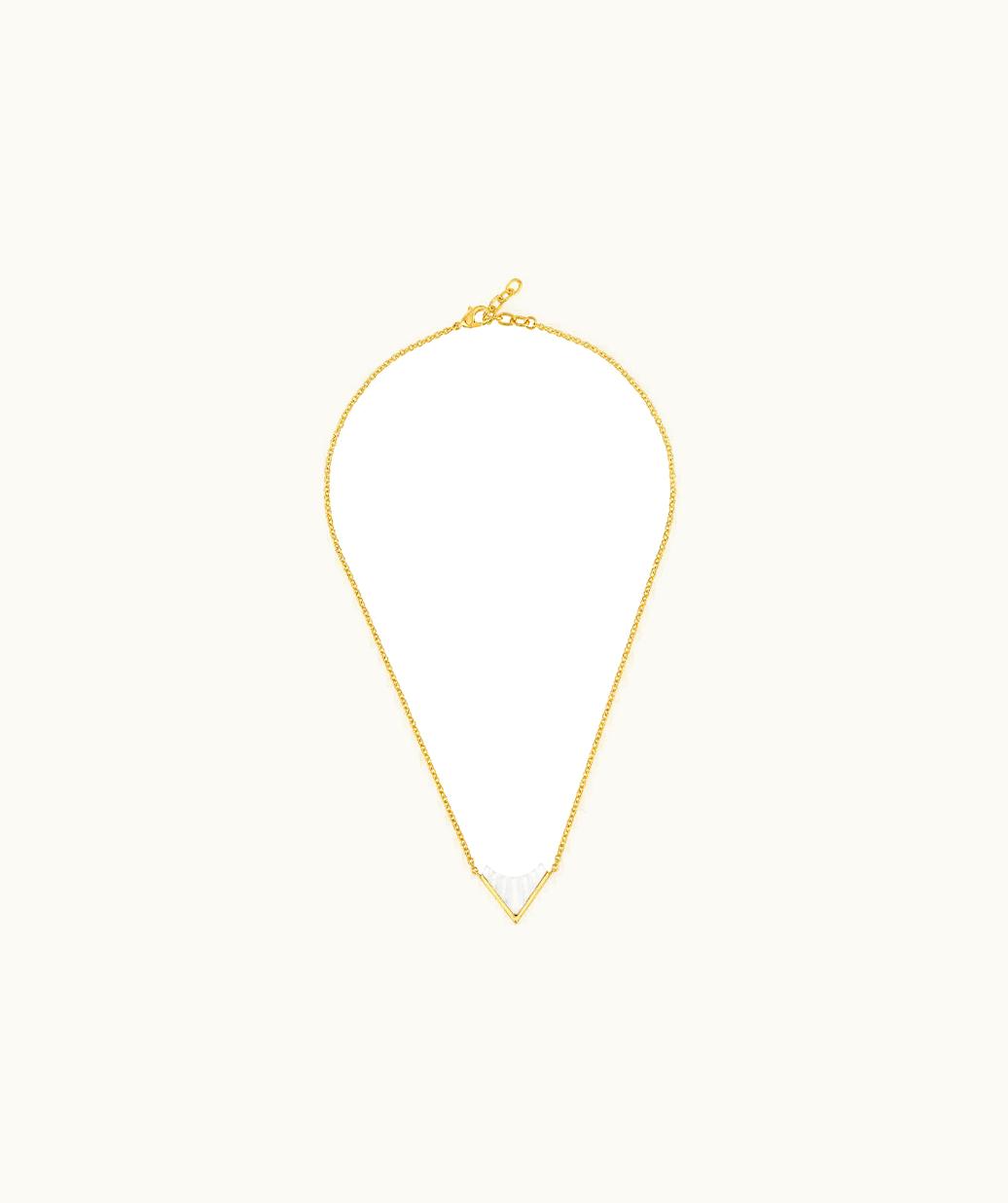 Lalique Lalique Style 1925 Necklace - Clear Crystal, 18 Carats Yellow Gold Plated