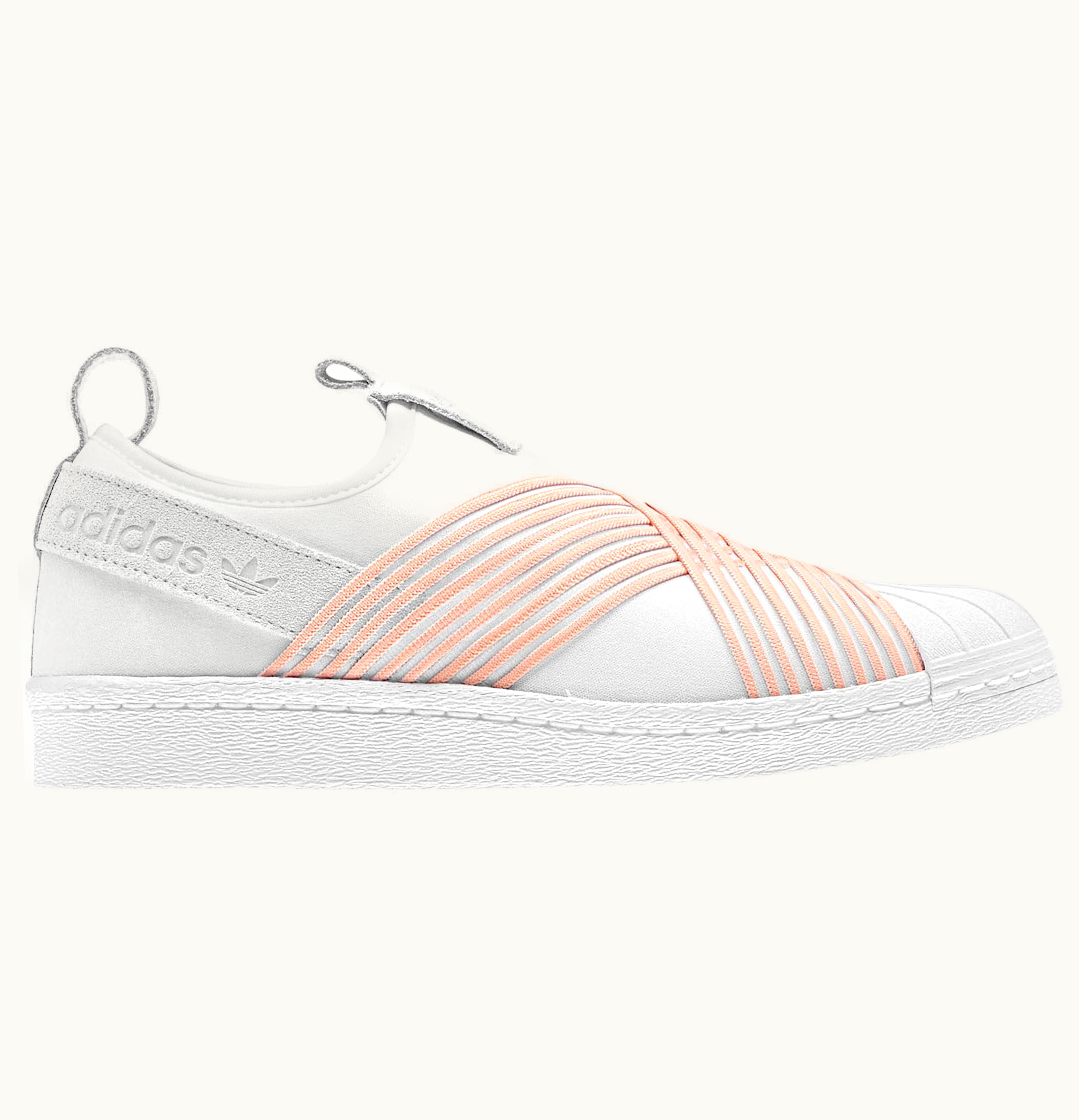 Adidas adidas Superstar Slip on White Orange W